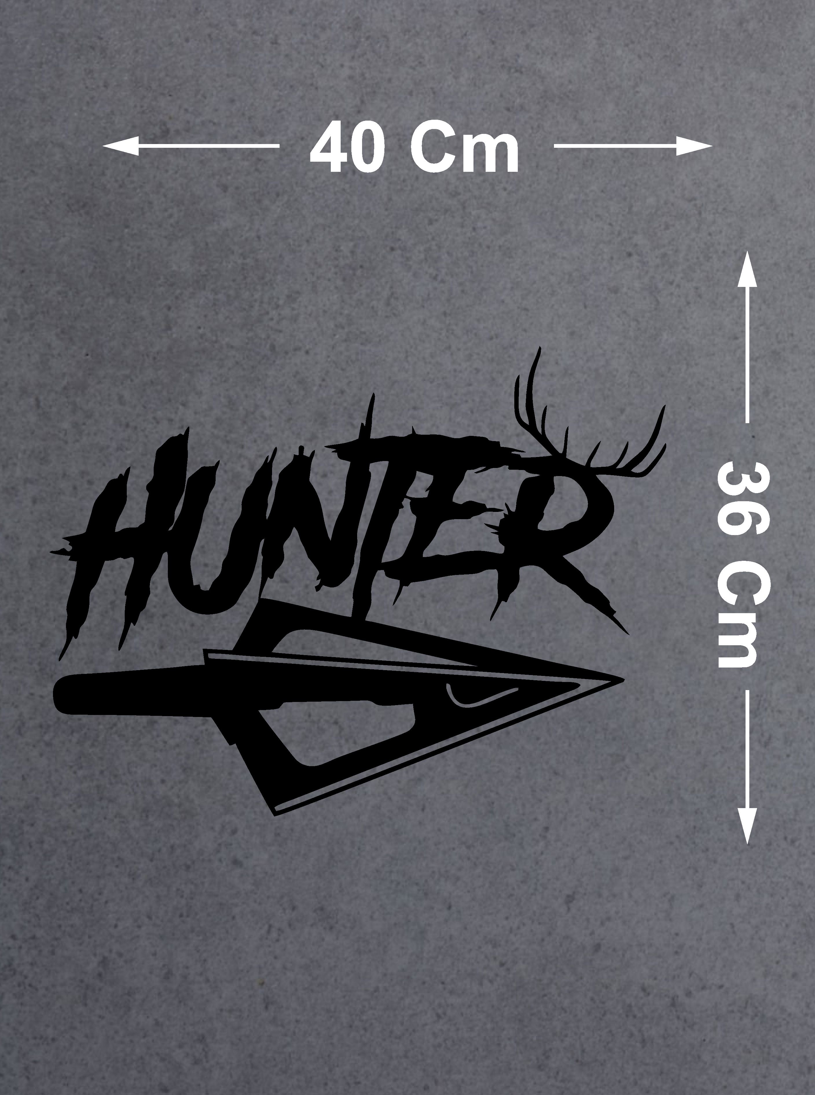 Hunter Avcı Sti̇cker - Araba Oto Motosi̇klet Karavan Cam Sti̇cker - 00267 10X8 Cm 