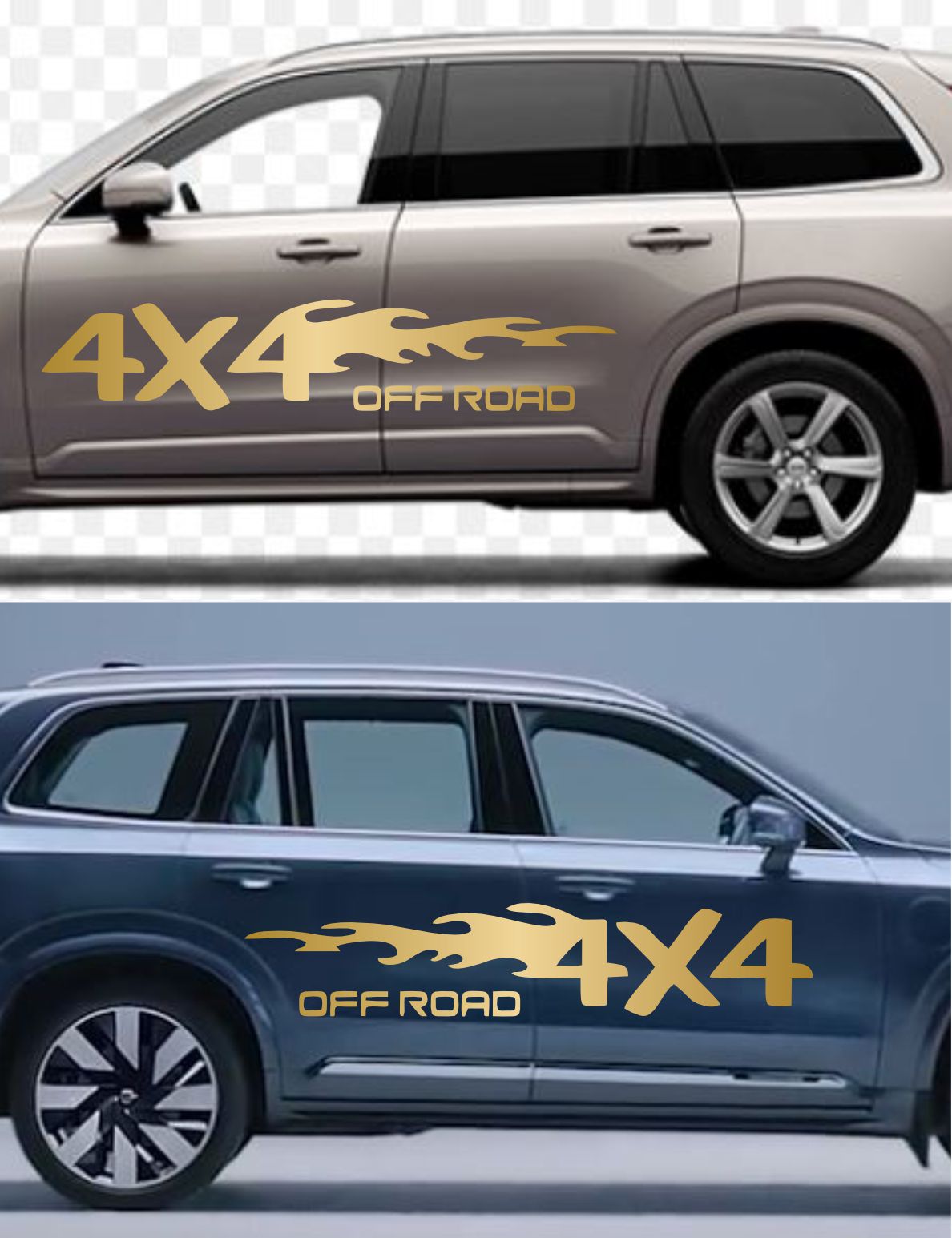 4X4 Off Road Sti̇cker, Pi̇ckup Araba Sti̇cker 02520 120X24 Cm 