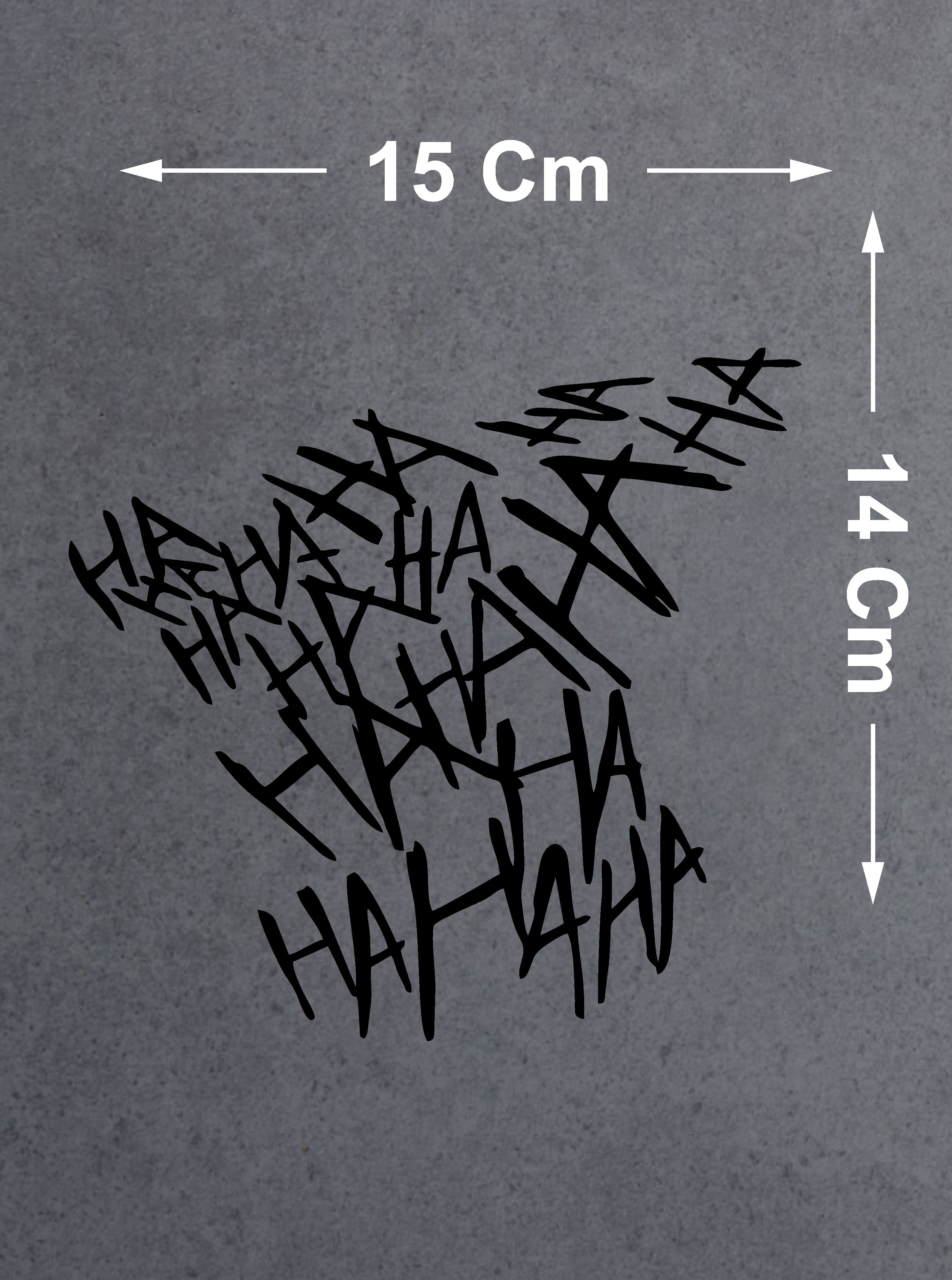 Ha Ha Ha Joker Batman Gotham City Sticker - Araba Oto Motosiklet Karavan Cam Sticker - 00042 15X14 Cm 