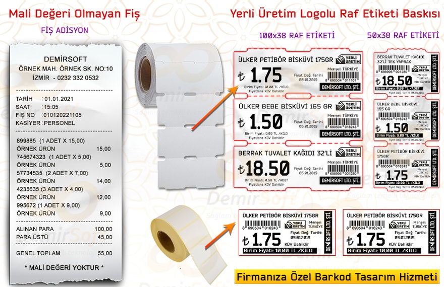 Terazi Uyumlu Barkodlu Satış Programı Demirsoft