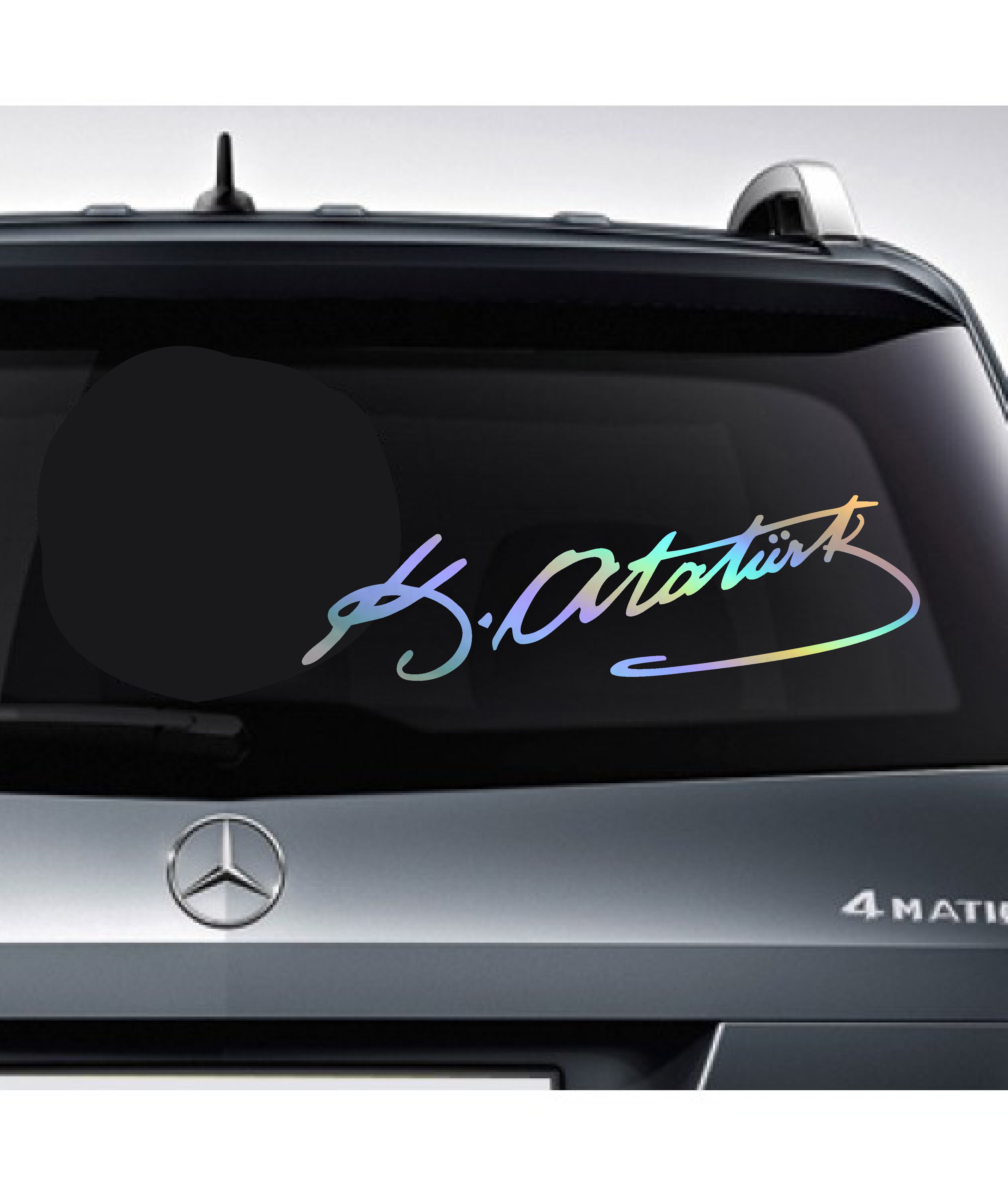 Atatürk Imza Sti̇cker - 2 Adet Mustafa Kemal Atatürk Imza Araba Oto Motosi̇klet Karavan Sti̇cker 00016 50X15 Cm 