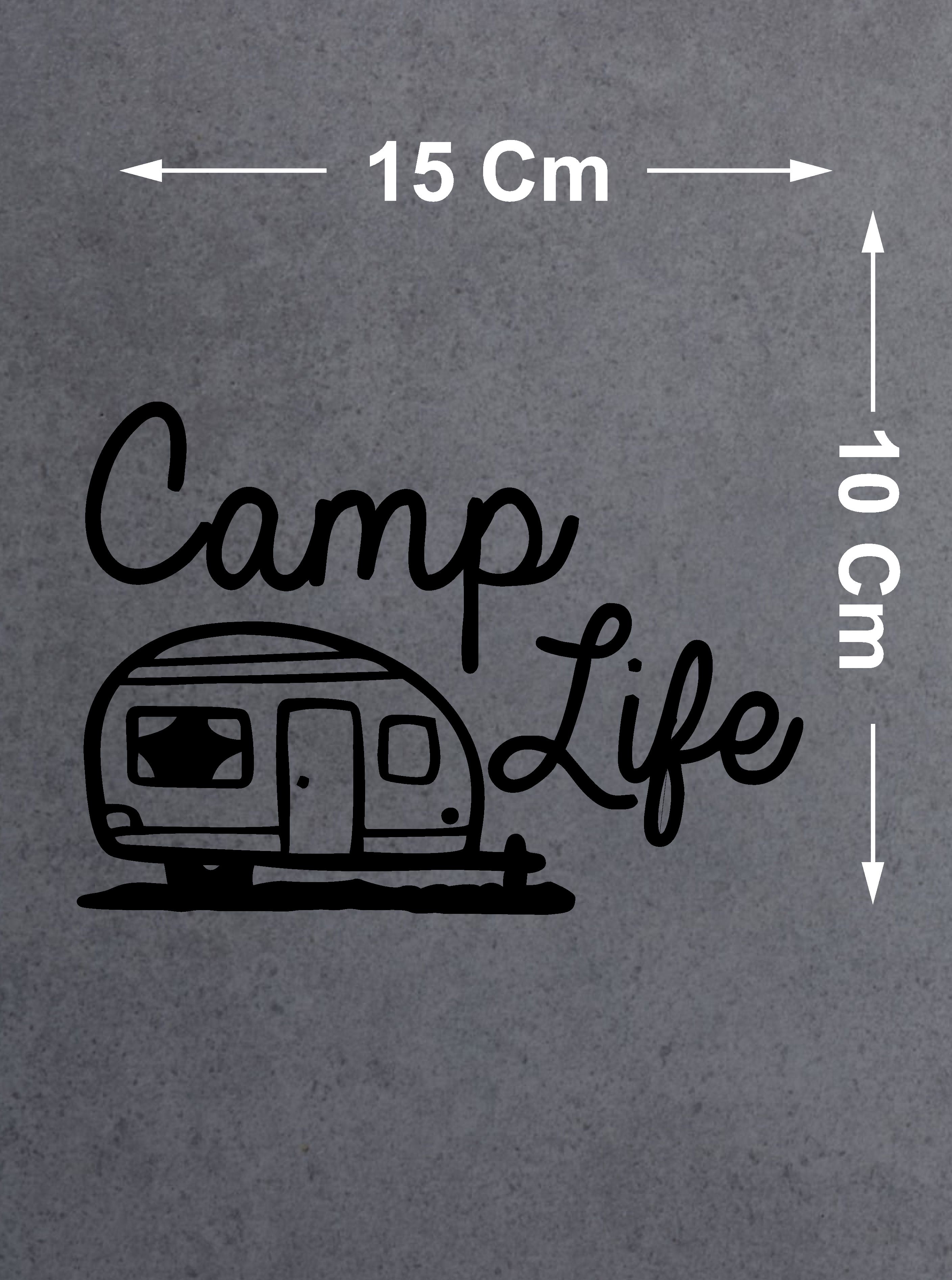 Camp Li̇fe Sti̇cker - Off Road Kamp Adventure 4X4 Kaavan Sti̇cker - Araba Oto Cam Karavan Sti̇cker - 00019 12X8 Cm 