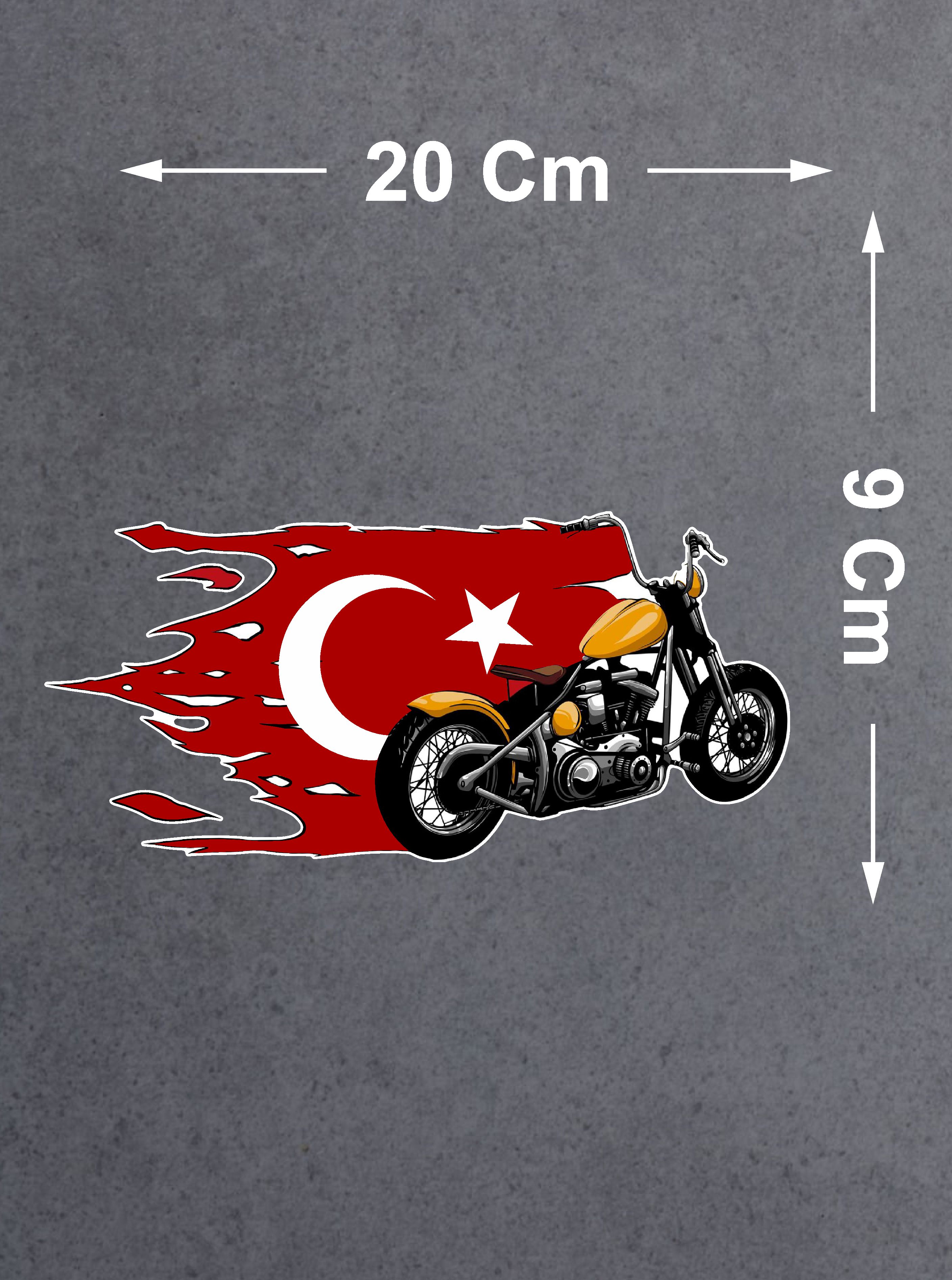 Chopper Motosi̇klet Sti̇cker - Araba Oto Motosi̇klet Karavan Cam Sti̇cker - 00041 12X6 Cm 