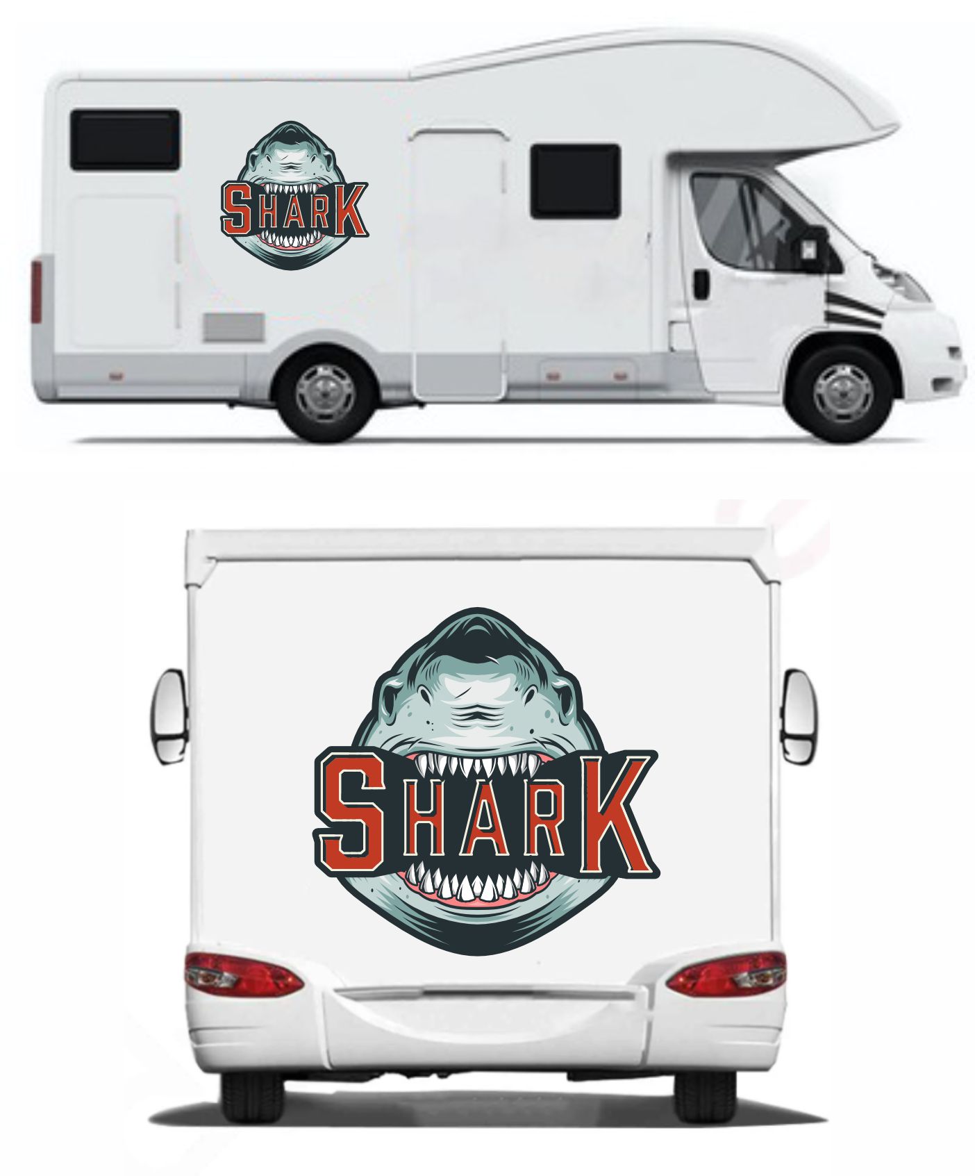 Köpek Balığı Shark Sti̇cker - Araba Oto Motosi̇klet Karavan Cam Sti̇cker - 00030 10X10 Cm 