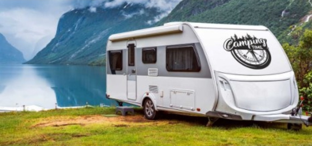 Kamp Orman Dağ Karavan Adventure Off Road Sti̇cker 02168 60X54 Cm-Beyaz