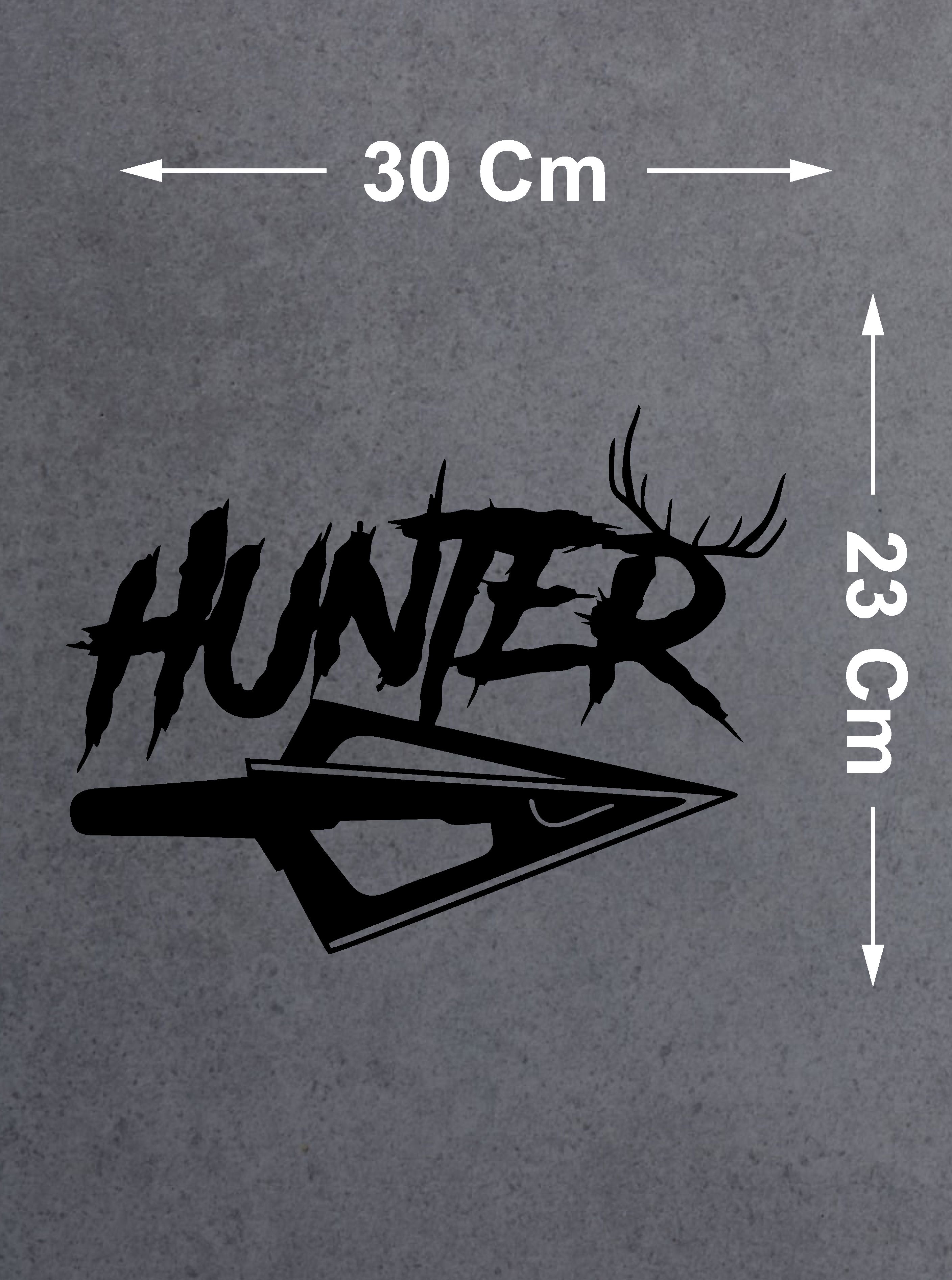 Hunter Avcı Sti̇cker - Araba Oto Motosi̇klet Karavan Cam Sti̇cker - 00267 10X8 Cm 