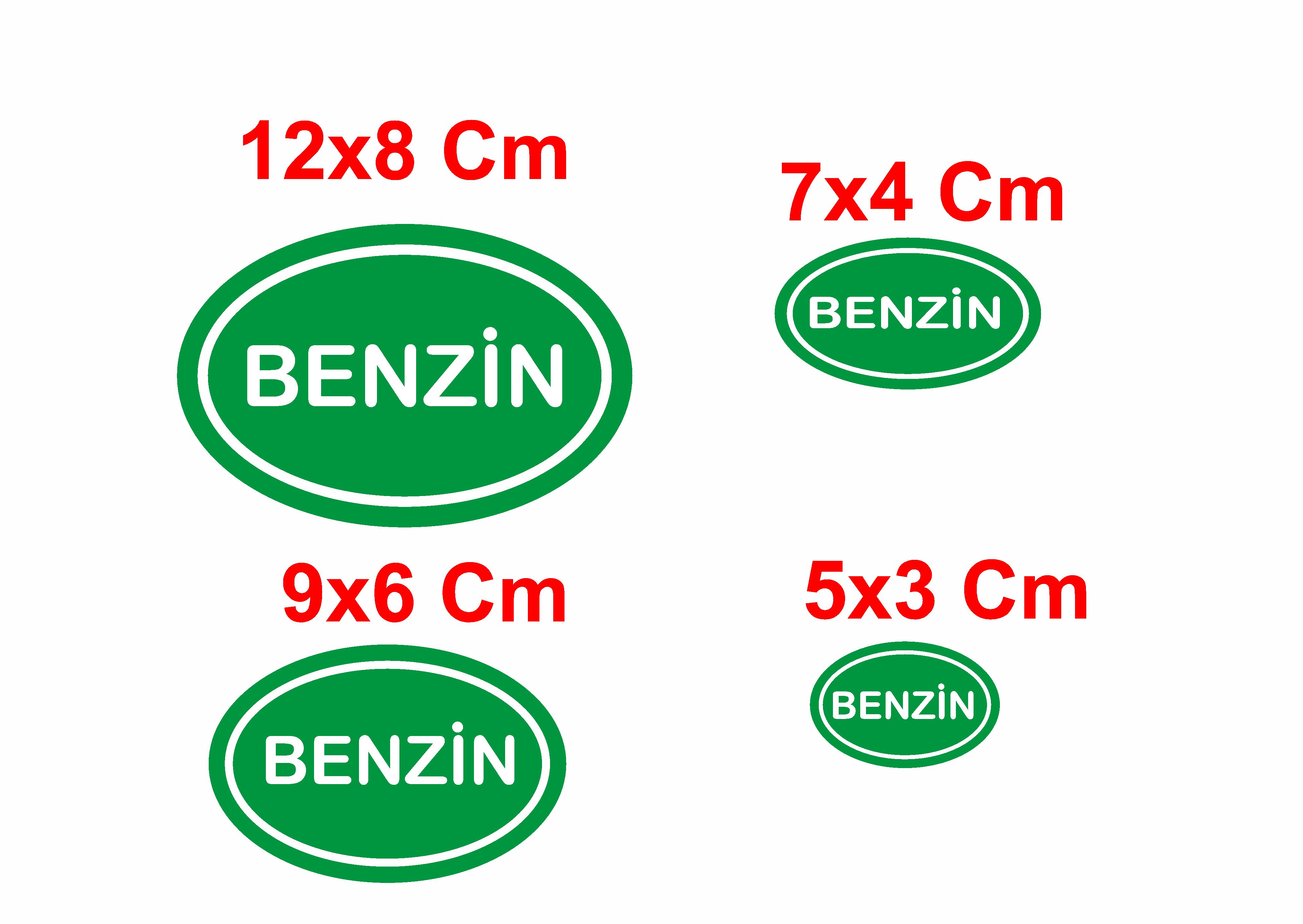 Sticker Dizayn Benzin İşareti Sticker - Araba Oto Motosiklet Karavan Cam Sticker - 00325 10X3 