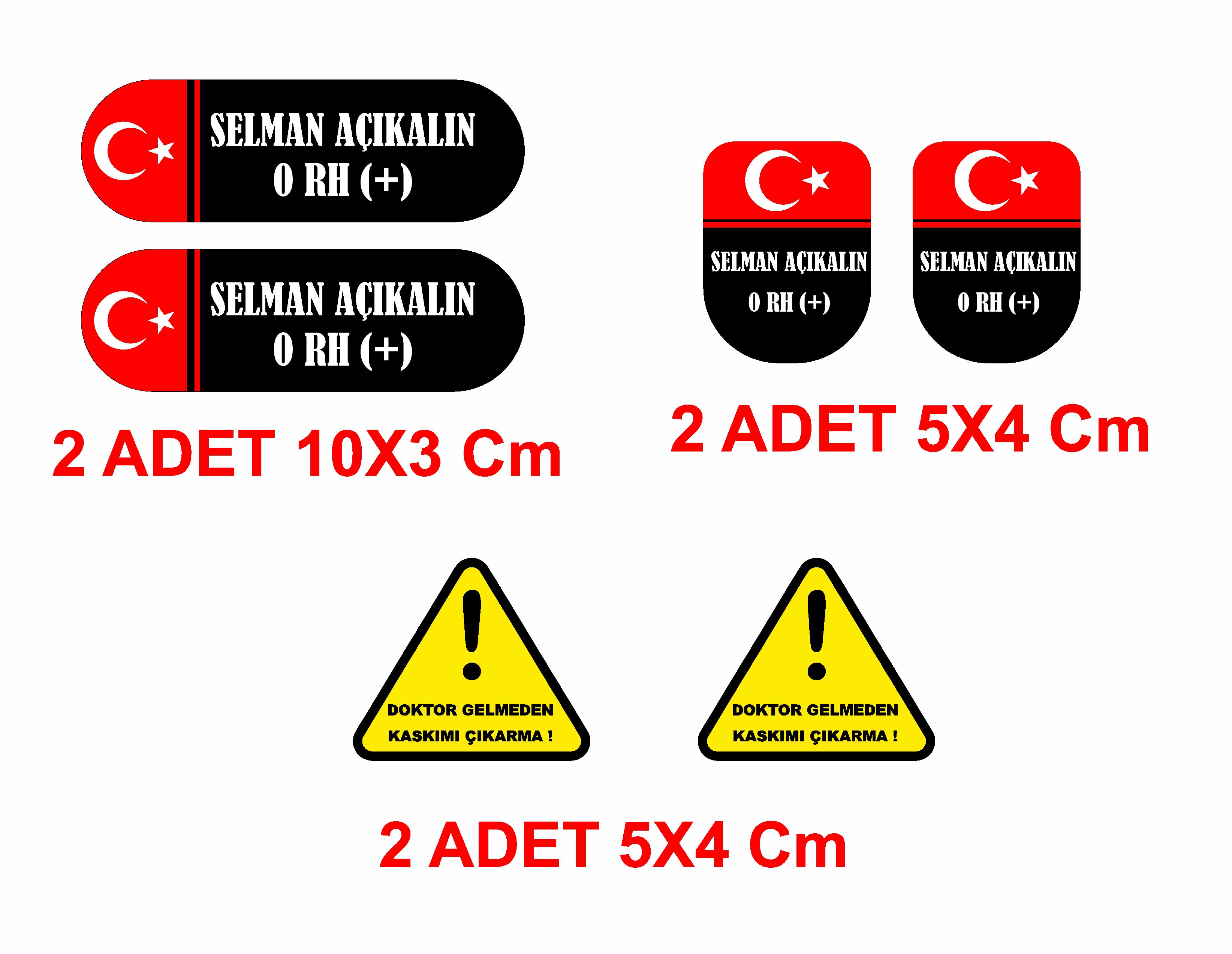 Sticker Dizayn Kişiye Özel Kan Grubu Sticker Seti - Araba Oto Motosiklet Karavan Cam Sticker -00320 Diğer 