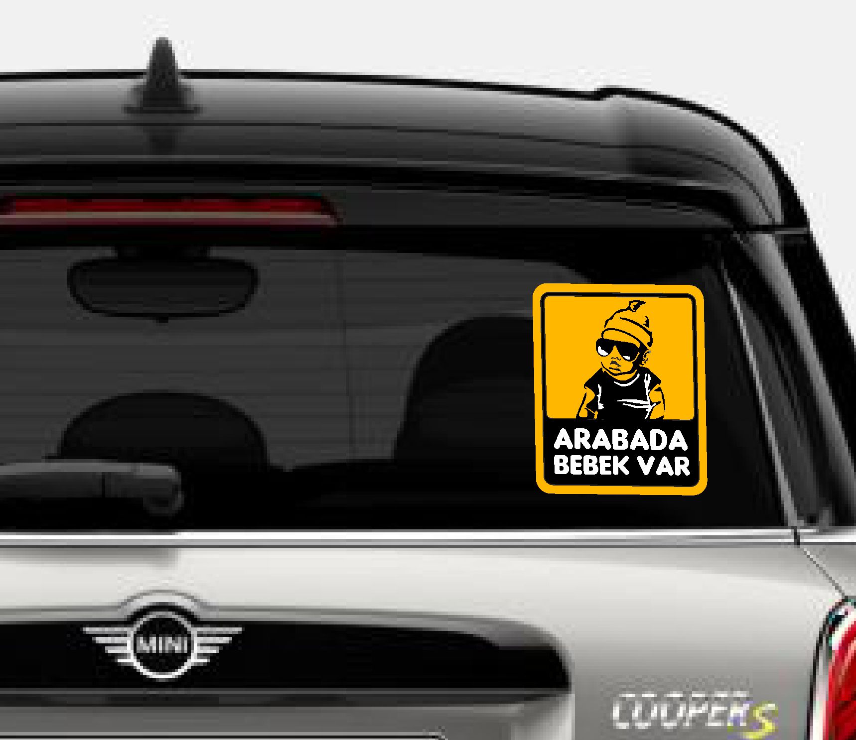 Arabada Bebek Var Sti̇cker, Araba Oto Motosi̇klet Karavan Sti̇cker 00650 20X16 Cm 