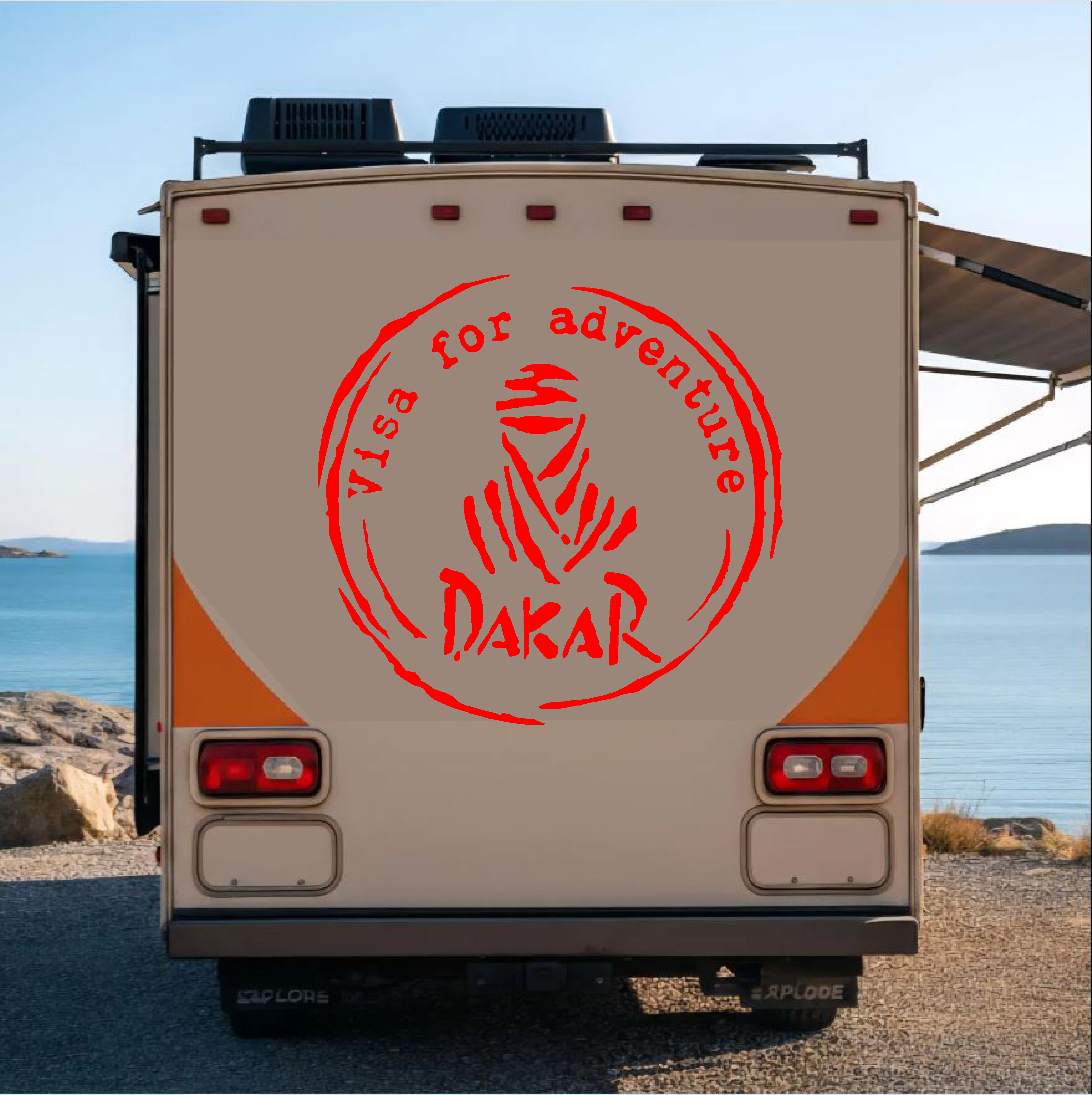 Dakar Adventure Sti̇cker - 4X4 Off Road Kamp Adventure Sti̇cker - Araba Oto Motosi̇klet Karavan Cam Sti̇cker - 00079 15X15 Cm 