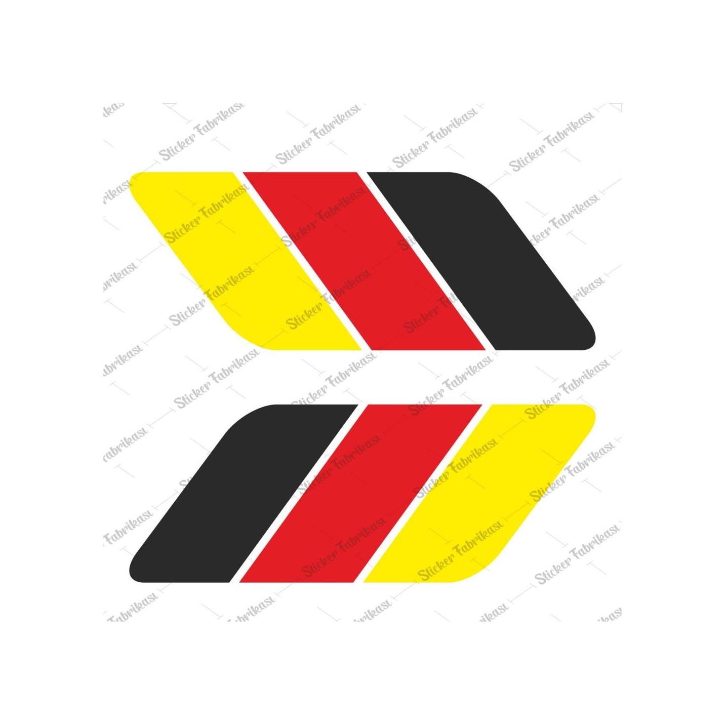 Almanya Alman Bayrak Bayrağı Şeri̇t Sti̇cker 00667 8X3