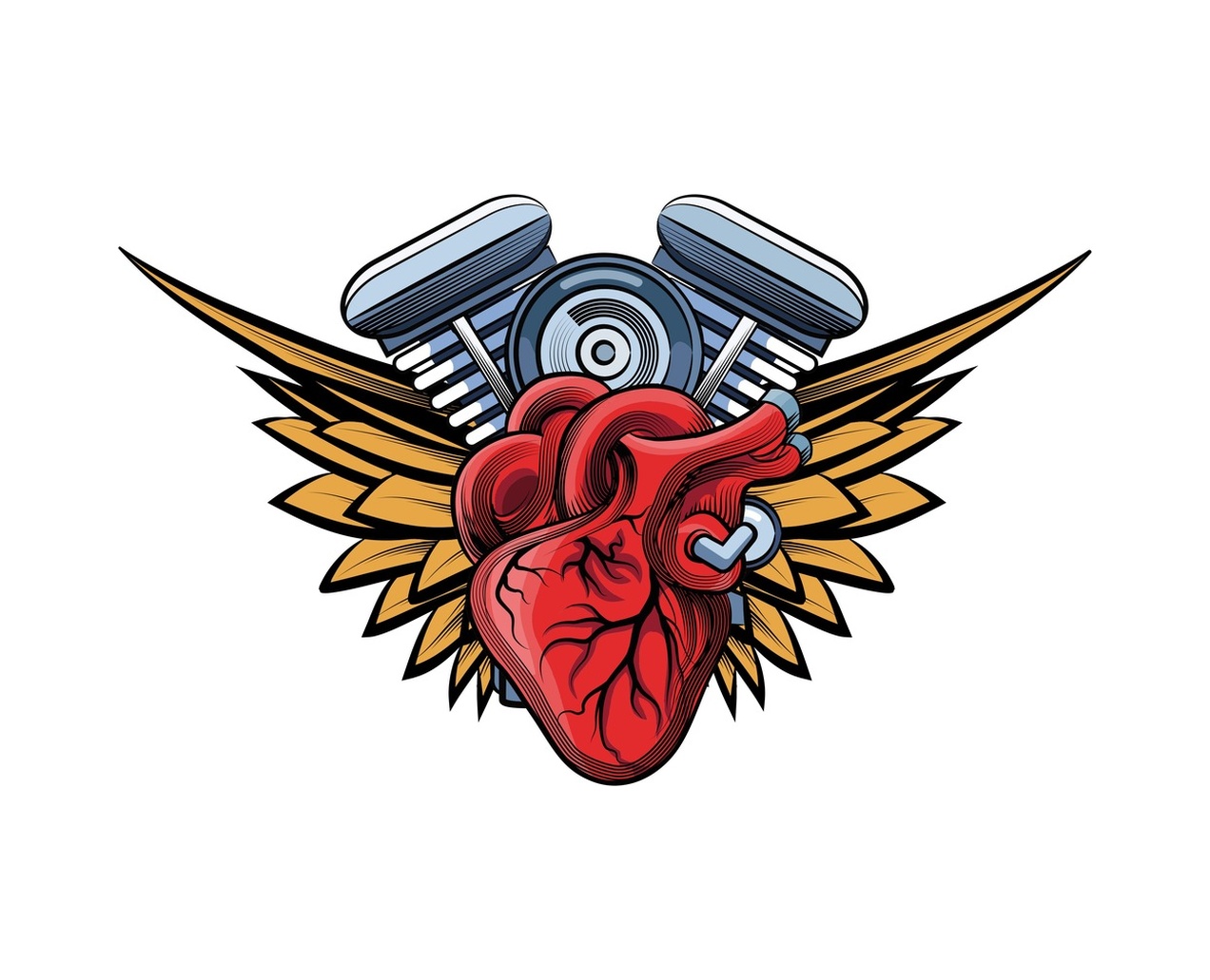 Motorcu Motor Kalp Sti̇cker 01202 10X7,5 Cm