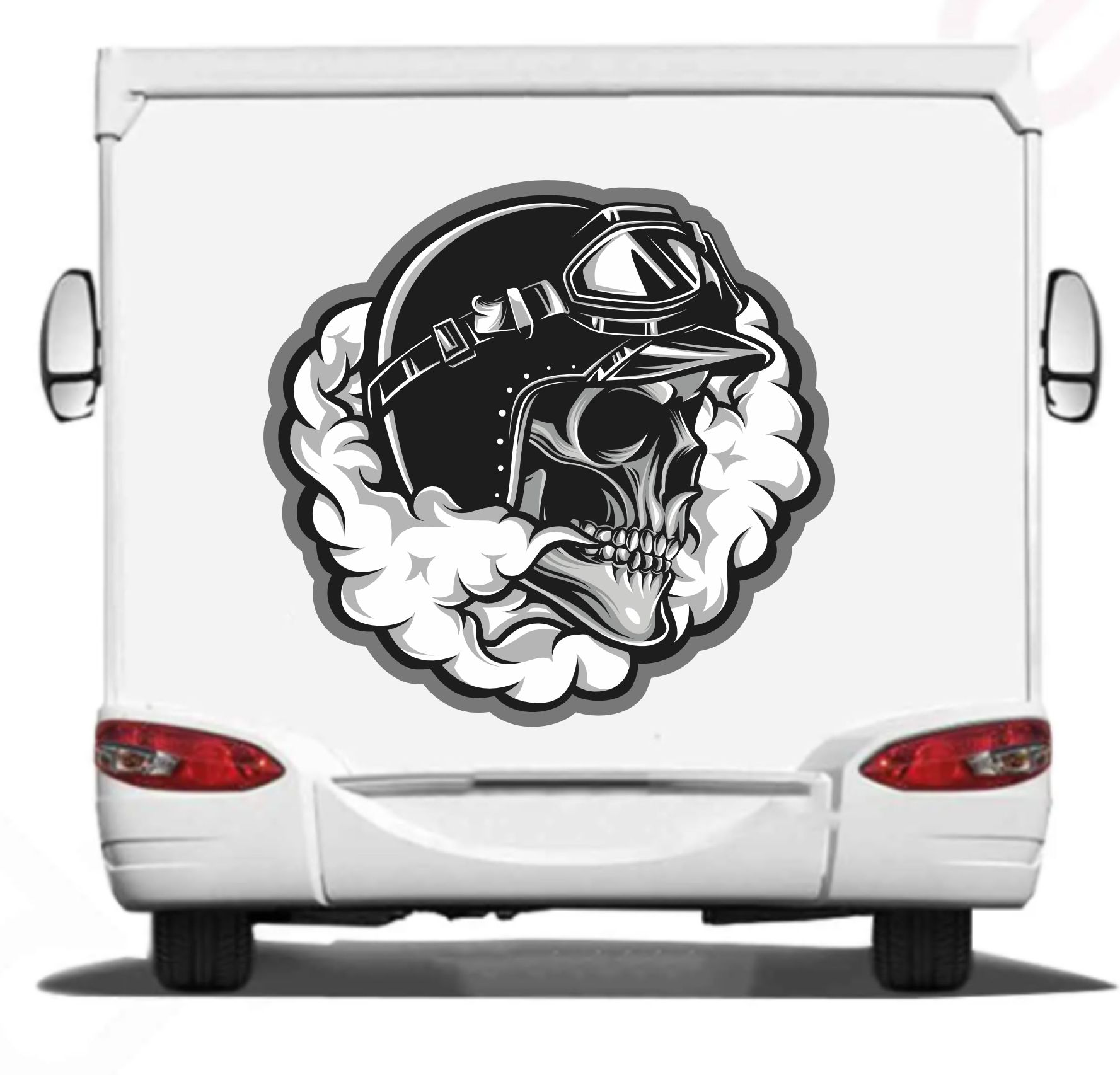 Kasklı Kızgınkuru Kafa Sti̇cker - Araba Oto Motosi̇klet Karavan Sti̇cker 00015 10X9 Cm 