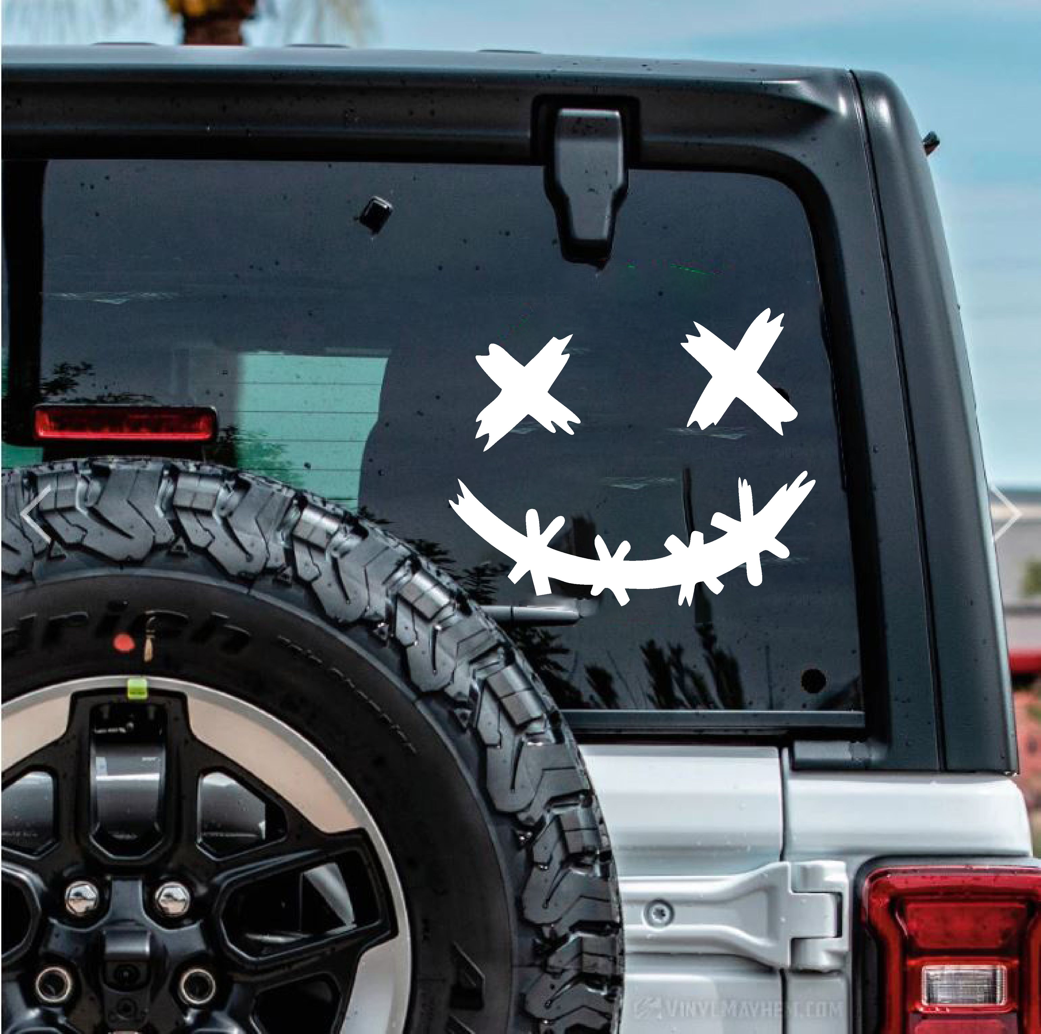 Gülen Surat Sti̇cker - Joker Gotham Batman Sti̇cker - Araba Oto Motosi̇klet Karavan Cam Sti̇cker - 00142 10X8 Cm 