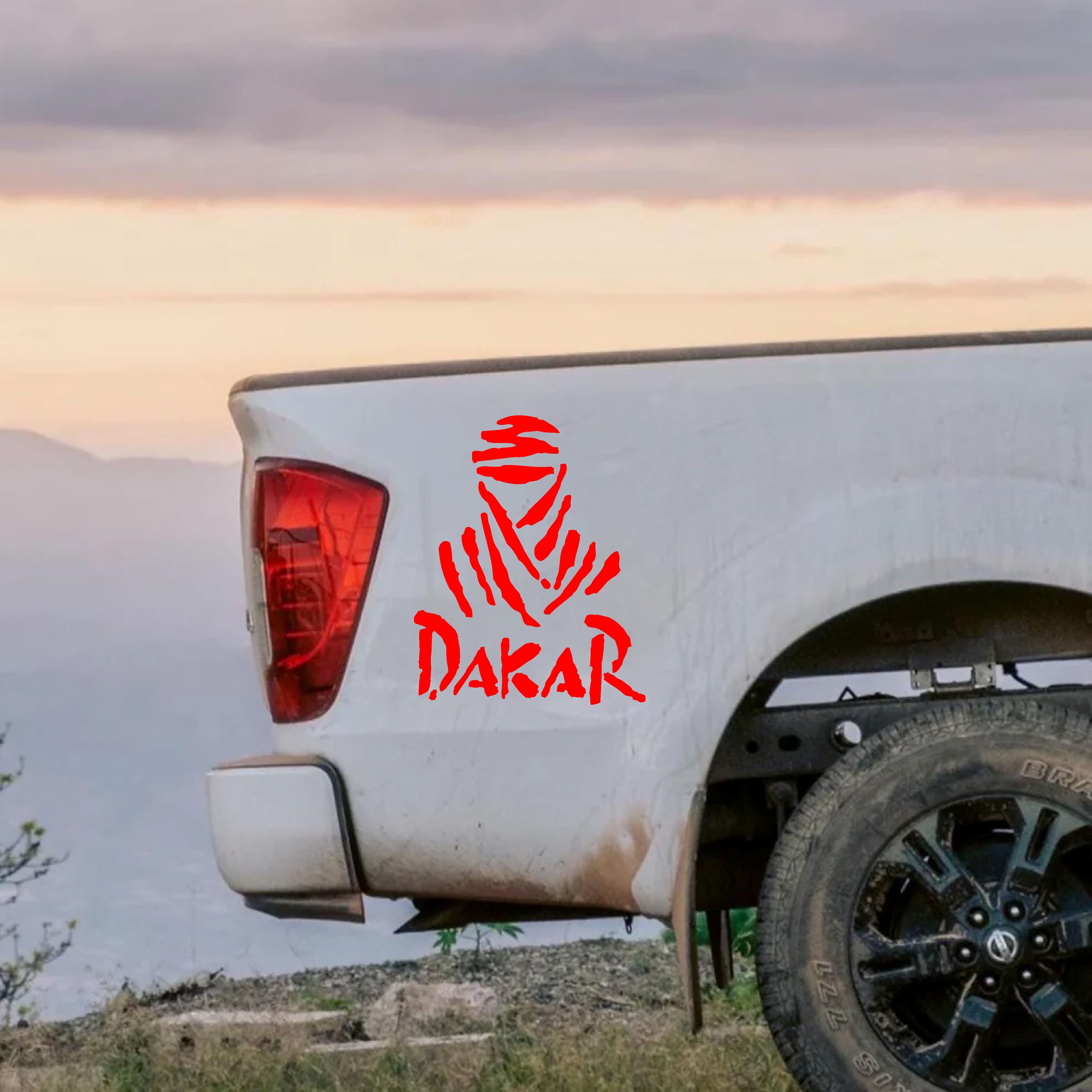 Dakar Sti̇cker - 4X4 Off Road Adventure Sti̇cker - Araba Oto Motosi̇klet Karavan Cam Sti̇cker - 00074 10X8 Cm 