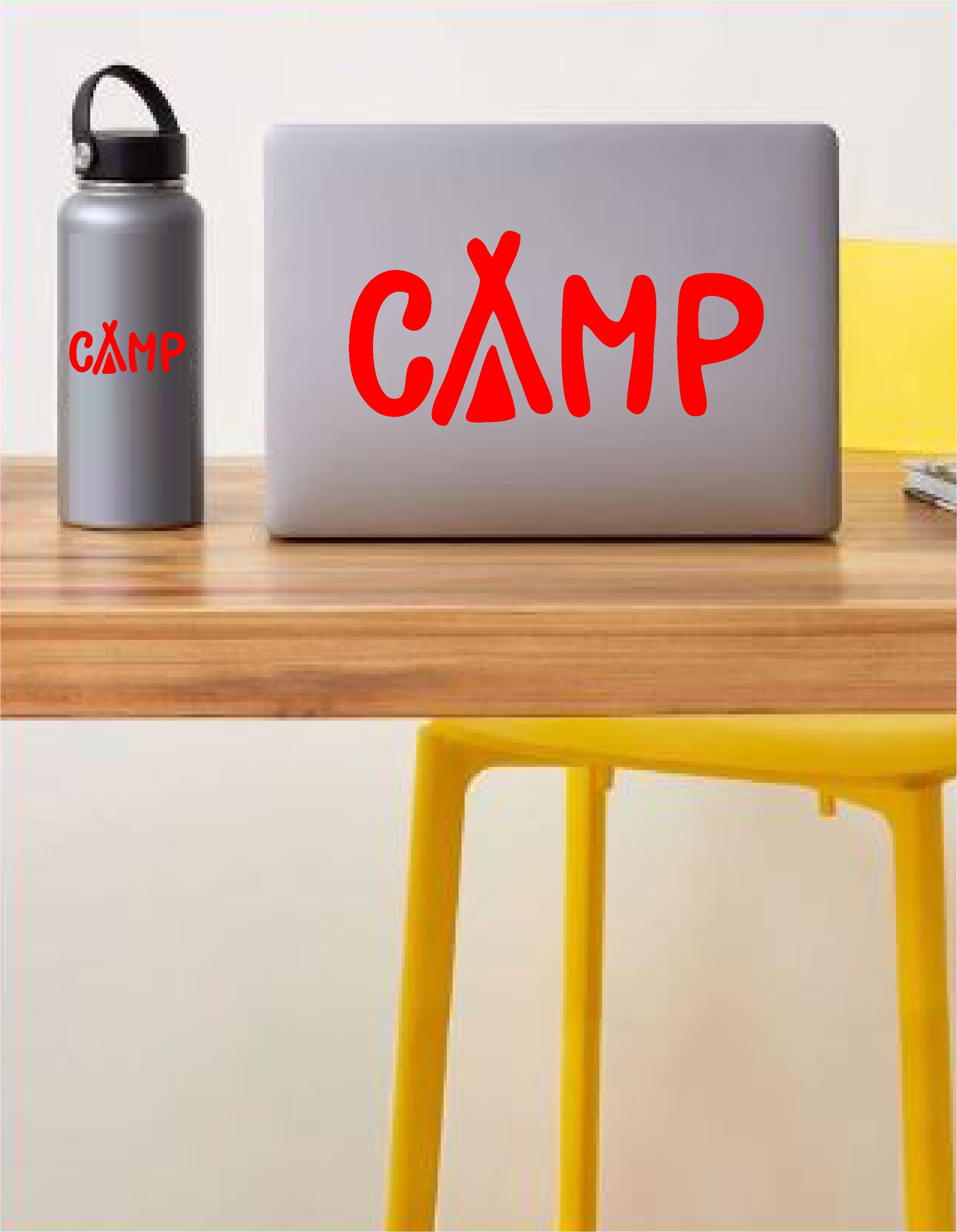 Kamp Yazılı Sti̇cker - 4X4 Off Road Pi̇ckup Sti̇cker - Araba Oto Motosi̇klet Karavan Cam Sti̇cker - 02165 10X5 Cm 