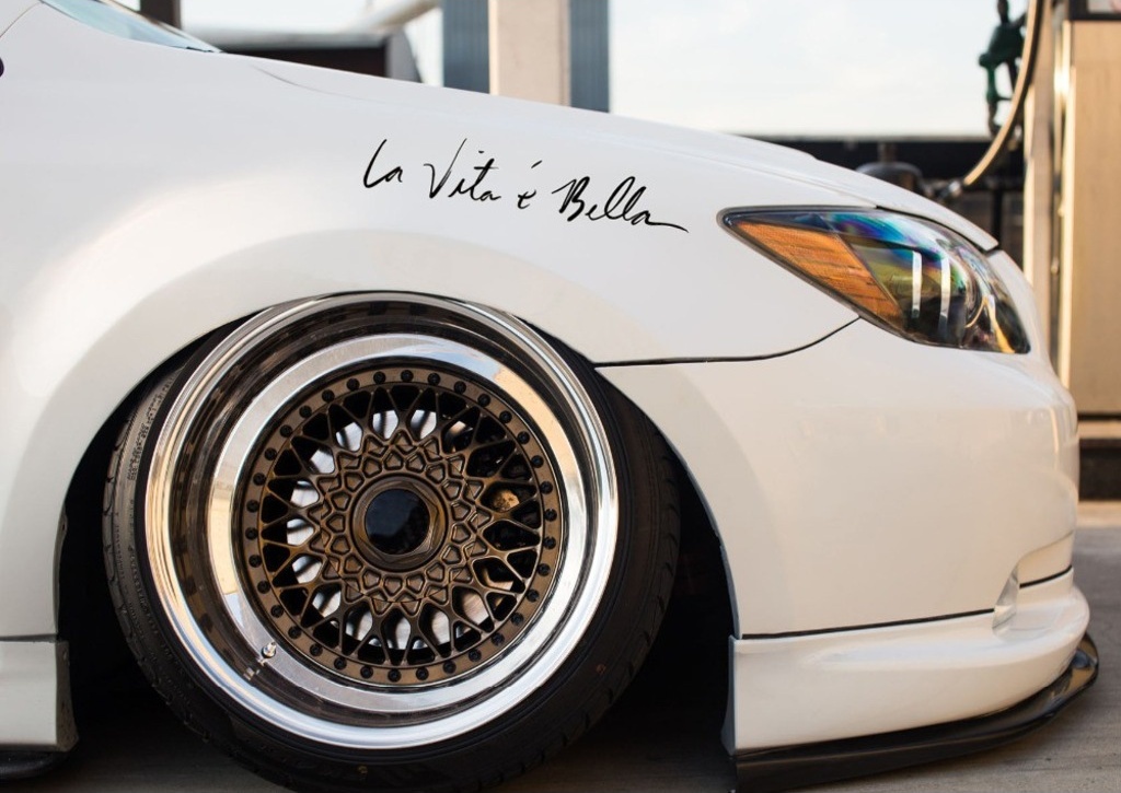 Hayat Güzeldi̇r, La Vi̇ta E Bella Oto Modi̇fi̇ye Araba Sti̇cker 25 X 5 Cm