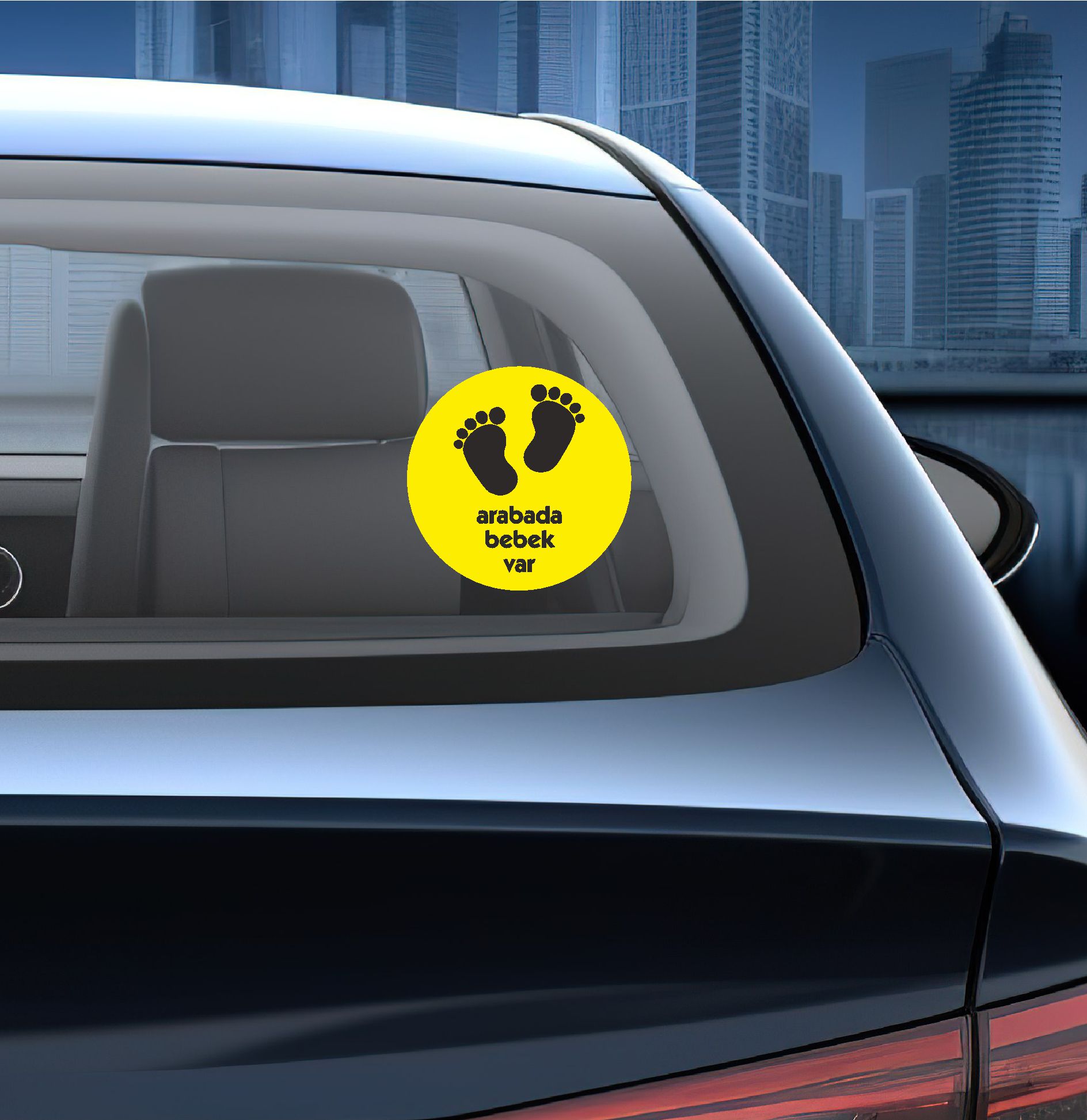 Arabada Bebek Var Sti̇cker Araba Oto Motosi̇klet Karavan Sti̇cker 00001 15X15 Cm 