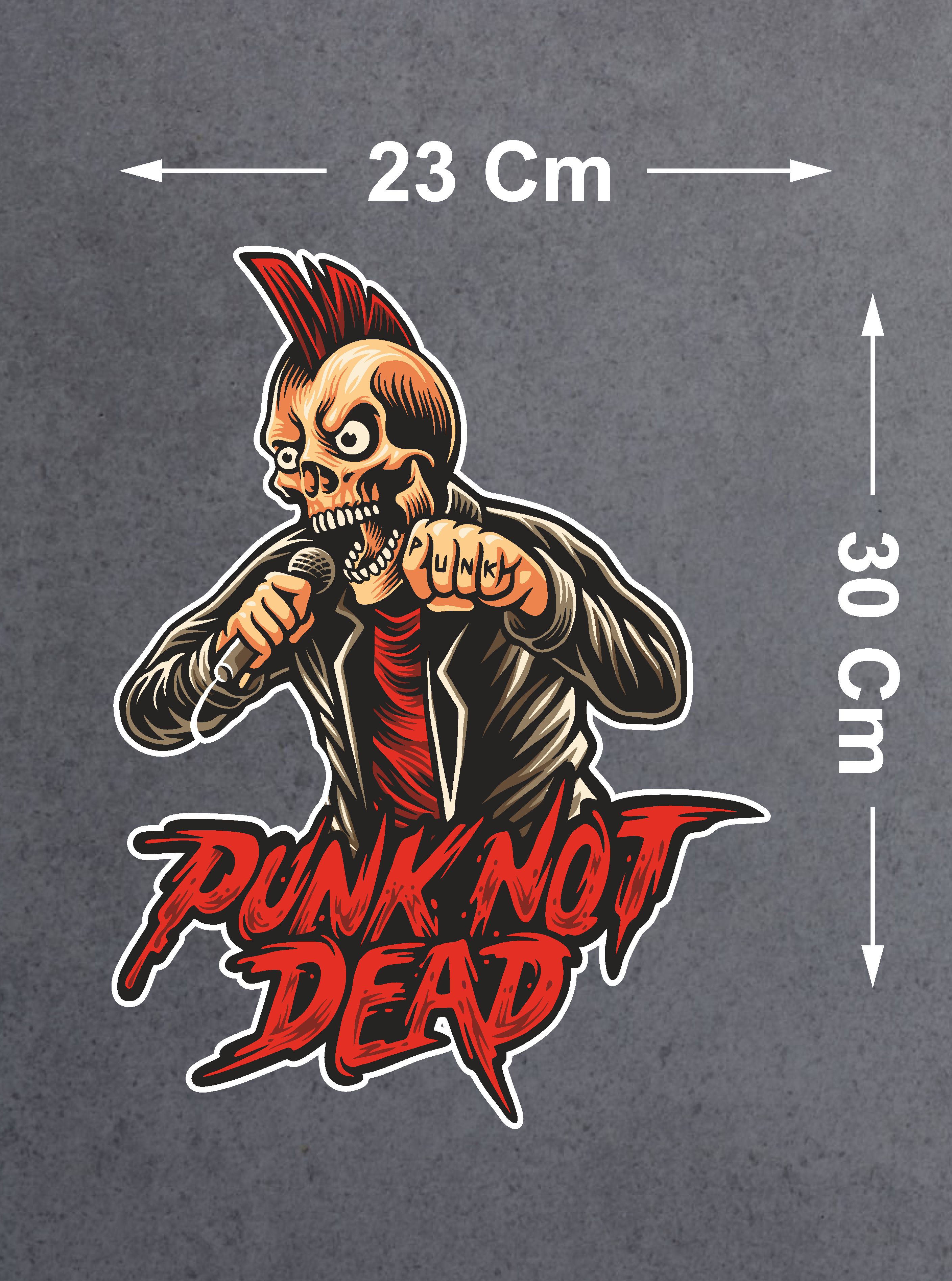 Punk Not Dead Punk Ölmez Sticker - Araba Oto Motosiklet Cam Karavan Sticker - 00033 30X23 Cm 