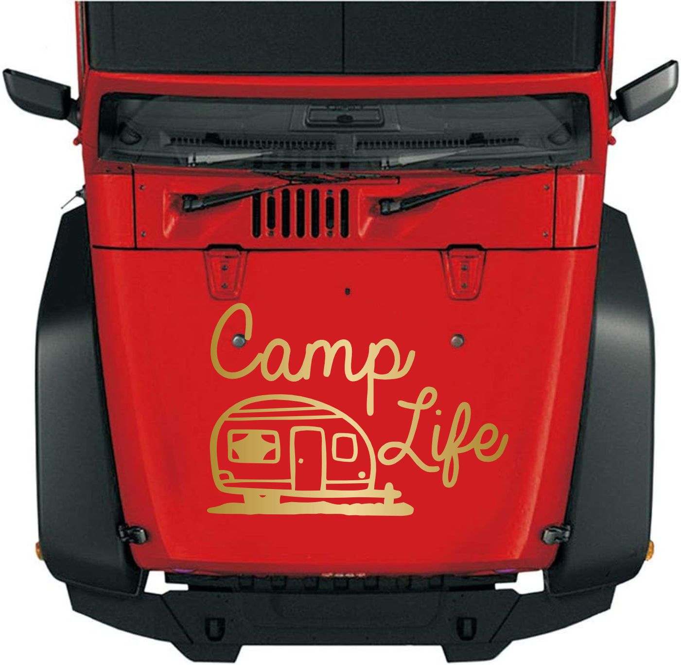 Camp Li̇fe Sti̇cker - Off Road Kamp Adventure 4X4 Kaavan Sti̇cker - Araba Oto Cam Karavan Sti̇cker - 00019 12X8 Cm 
