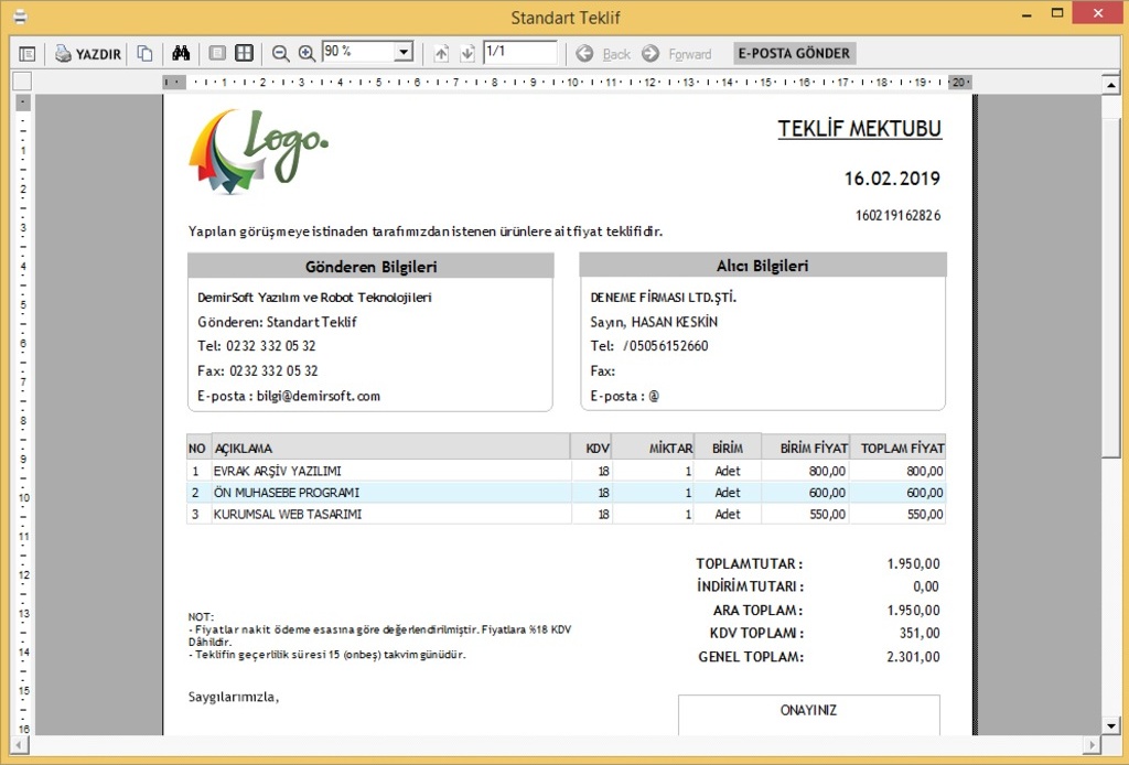 Demirsoft Ön Muhasebe Programı (466222612) 