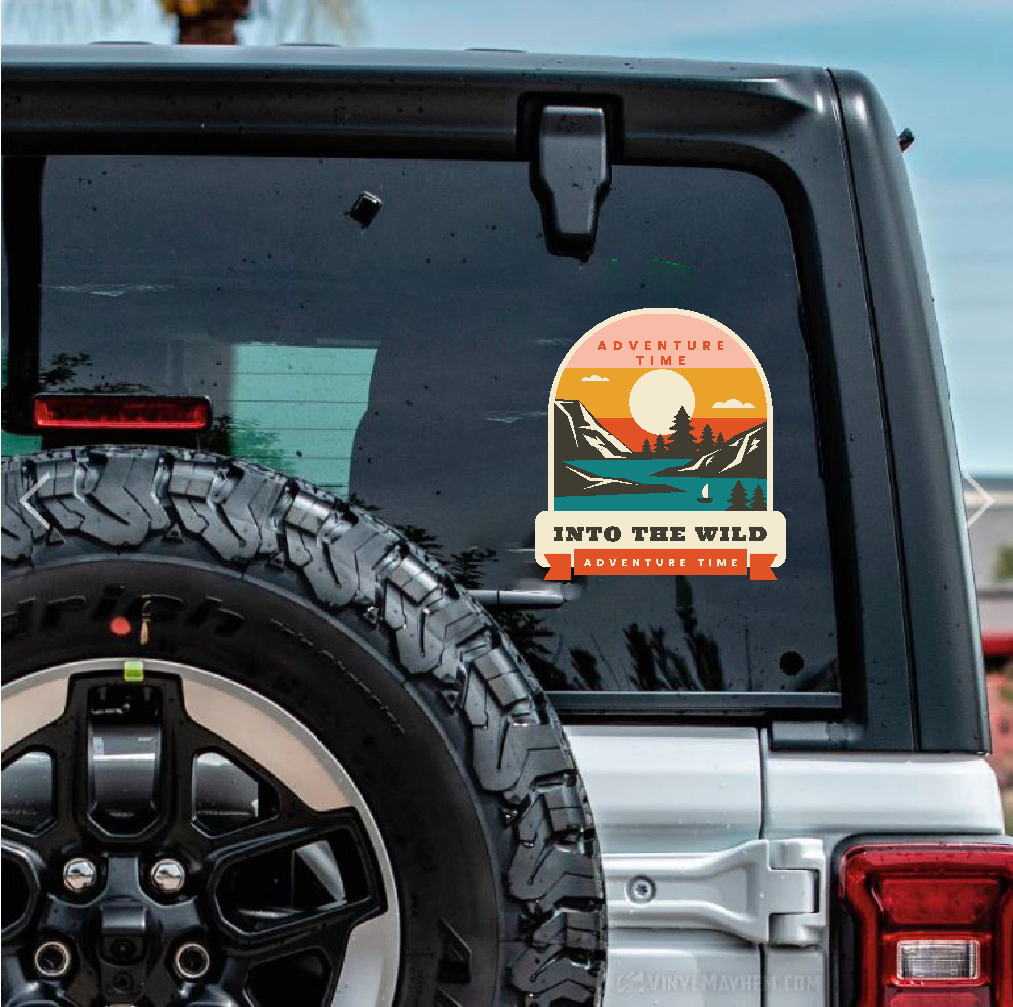Vahşi̇ Doğa Sti̇cker - 4X4 Offroad Kamp Campi̇ng Sti̇cker - Araba Oto Karavan Motosi̇klet Cam Sti̇cker - 00116 10X9 Cm 