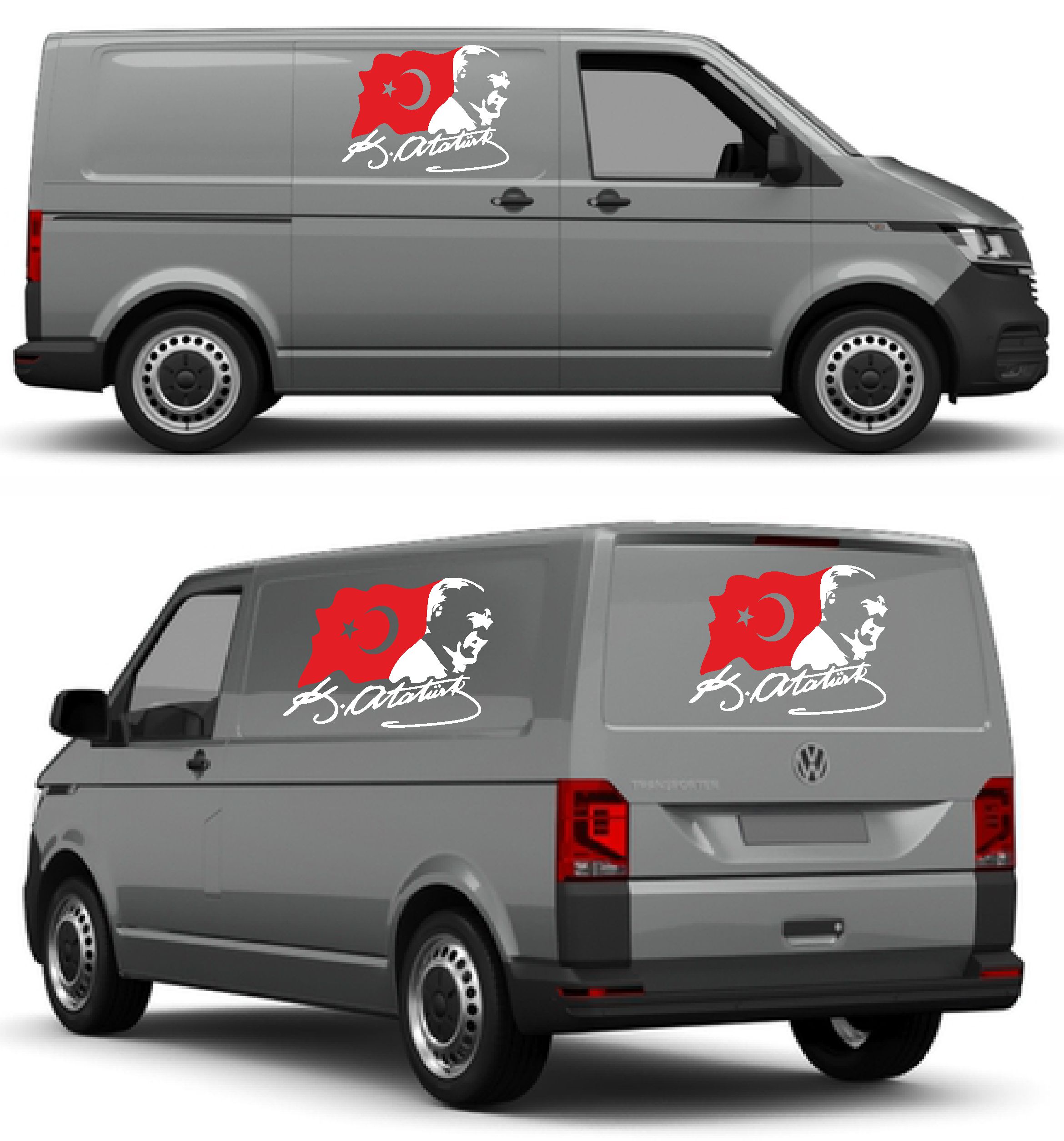 Mustafa Kemal Atatürk Sti̇cker - Türk Bayrağı Sti̇cker - Atatürk İmza Sti̇cker -Gazi̇ Başbuğ Atatürk Si̇lüet Ve Türk Bayrağı Sti̇cker 02511 12X9 Cm 