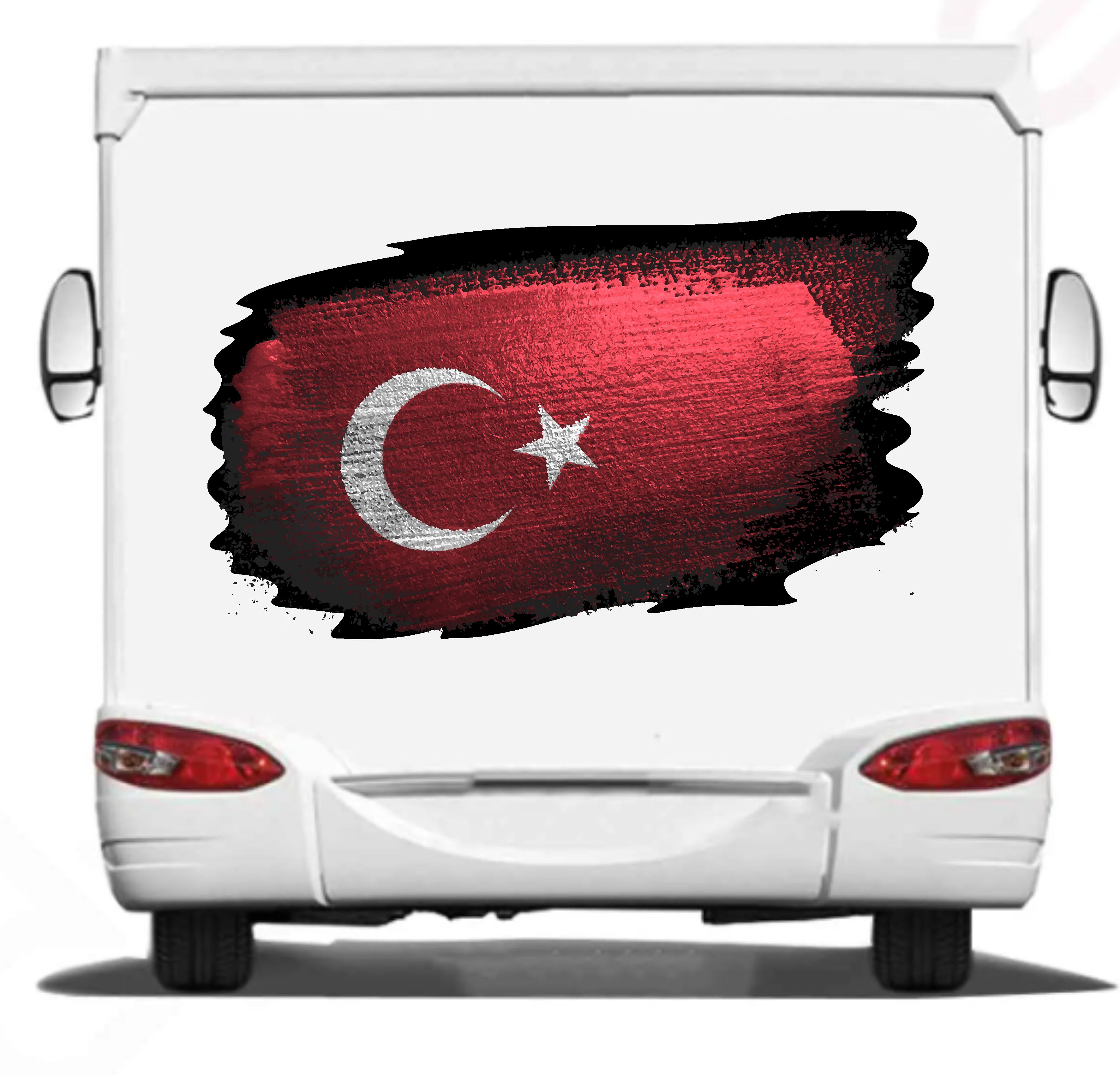 Türk Bayrağı Sti̇cker - Türk - Bayrak - Ay Yıldız Sti̇cker - Araba Oto Motosi̇klet Karavan Cam Kask Sti̇cker - 01969 10X6 Cm 
