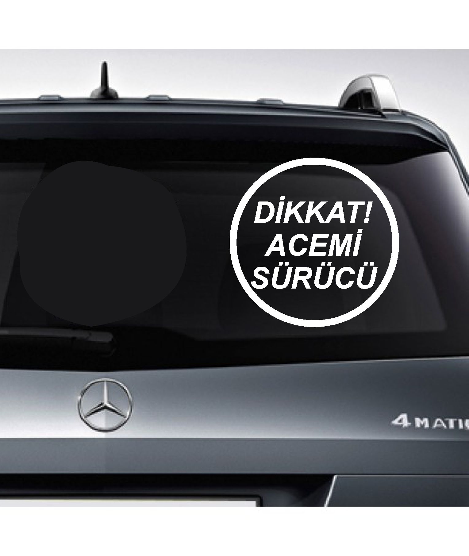 Di̇kkat Acemi̇ Sürücü Sti̇cker - Araba Oto Motosi̇klet Sti̇cker 00167 15X15 Cm 