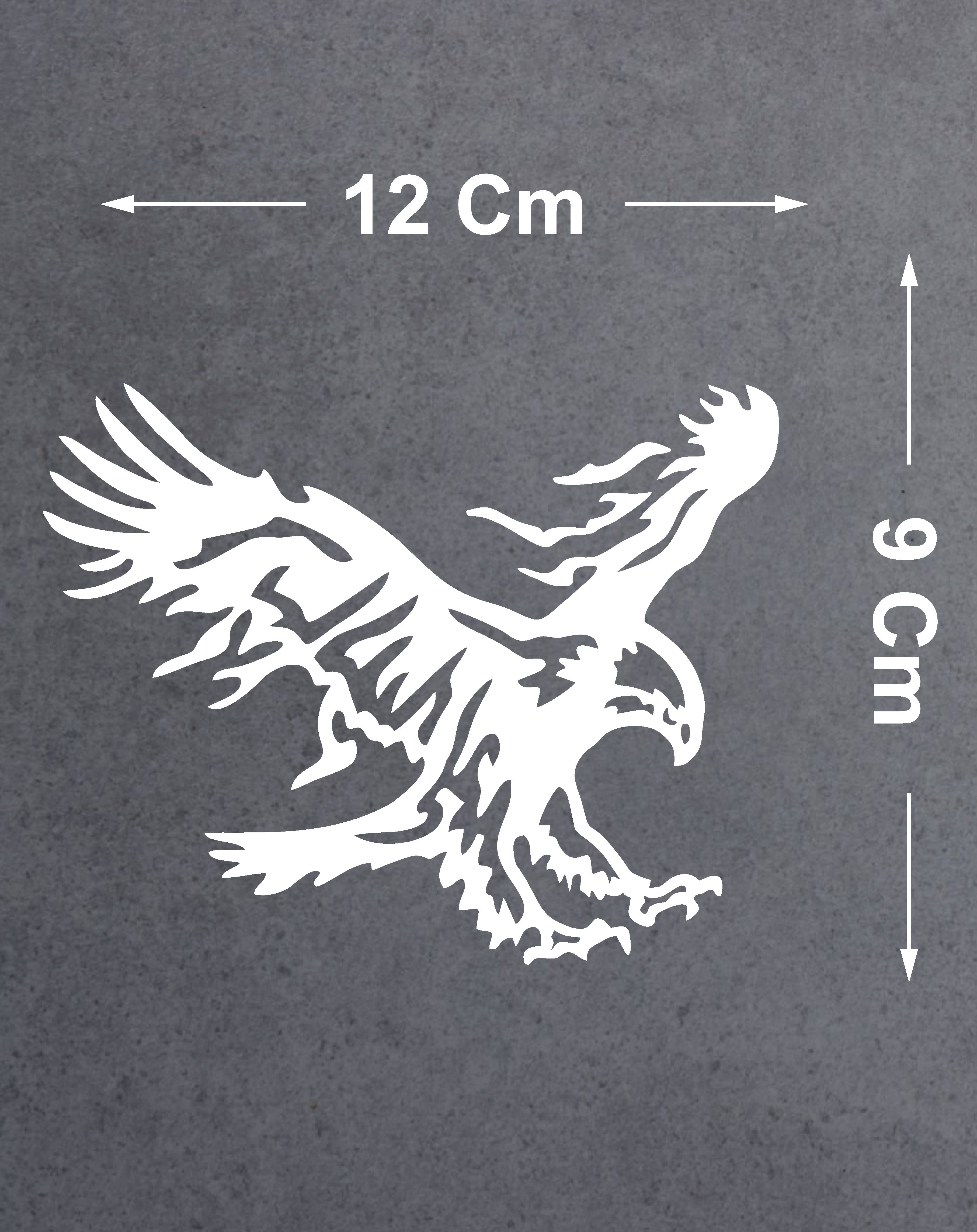 Sticker Dizayn Kartal Sticker - Eagle Beşiktaş Kanatlı Uçan Kartal Sticker - Araba Oto Motosiklet Karavan Cam Sticker - 00326 12X9 Cm 