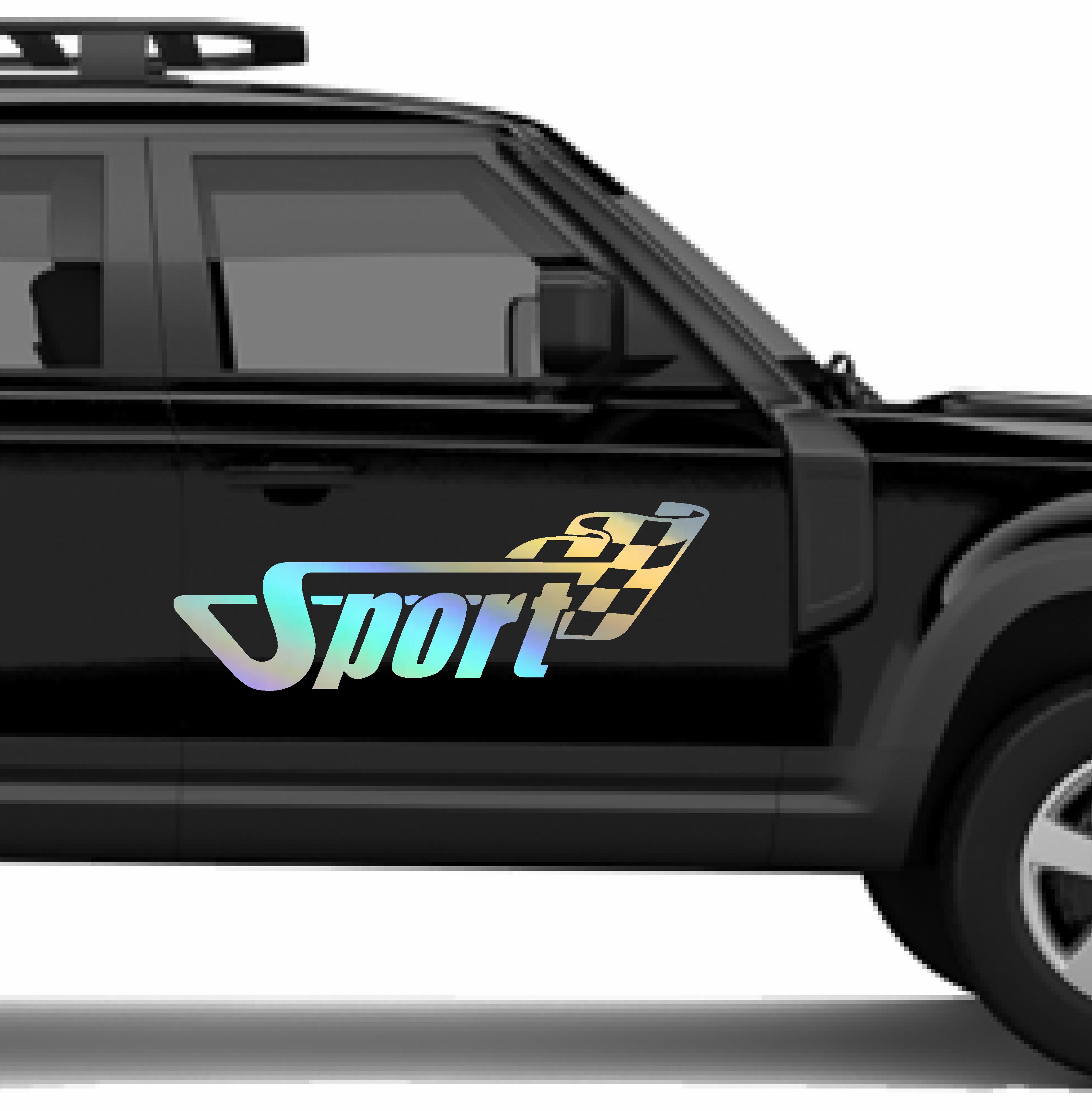 Sport 2 Adet Sti̇cker - Rally Raci̇ng Yarış Sti̇cker - Araba Oto Motosi̇klet Araç Sti̇cker 02508 40X14 Cm