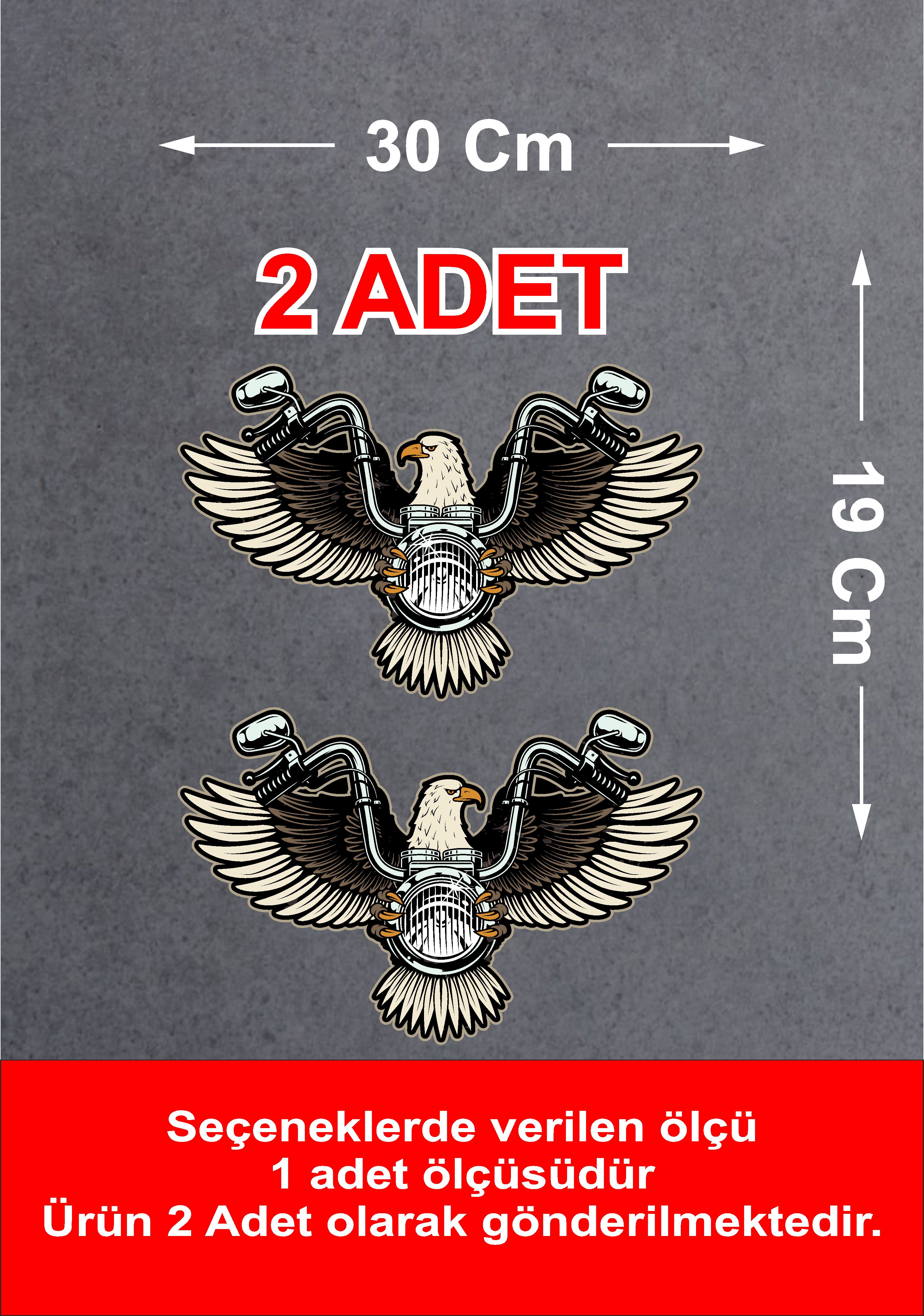 Chopper Motosi̇klet Kartal Sti̇cker - Araba Oto Motosi̇klet Cam Sti̇cker - 02141 10X6 Cm 