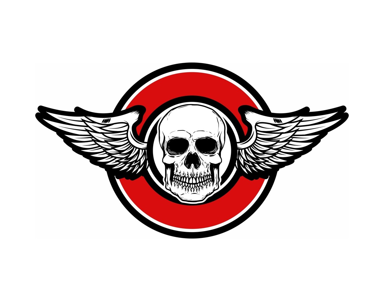 Kanatlı Kurukafa Sti̇cker Eti̇ket 00036 10X6 Cm