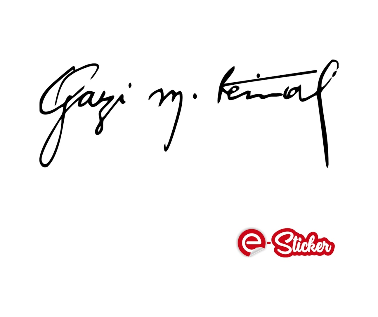 Gazi̇ Mustafa Kemal Atatürk Imza Sti̇cker Oto Sti̇cker (351612886) Kırmızı-15 X 5 Cm