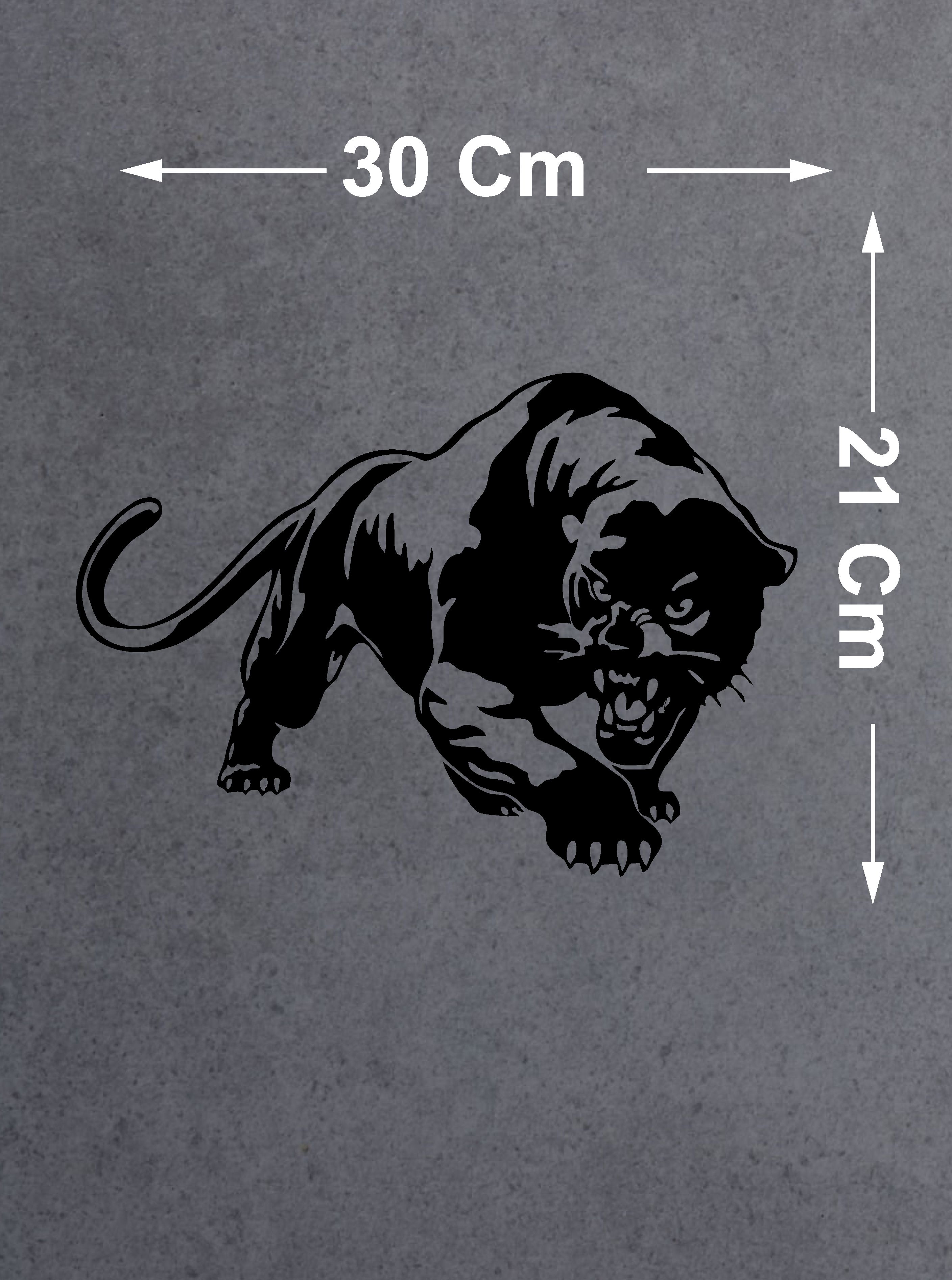 Vahşi̇ Puma Kaplan Panter Sti̇cker, Araba Oto Motosi̇klet Karavan Sti̇cker 02519 15X11 Cm 