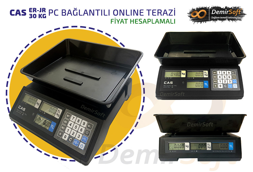 Cas Er Jr 30 Kg Fiyat Hesaplamalı Elektronik Terazi 