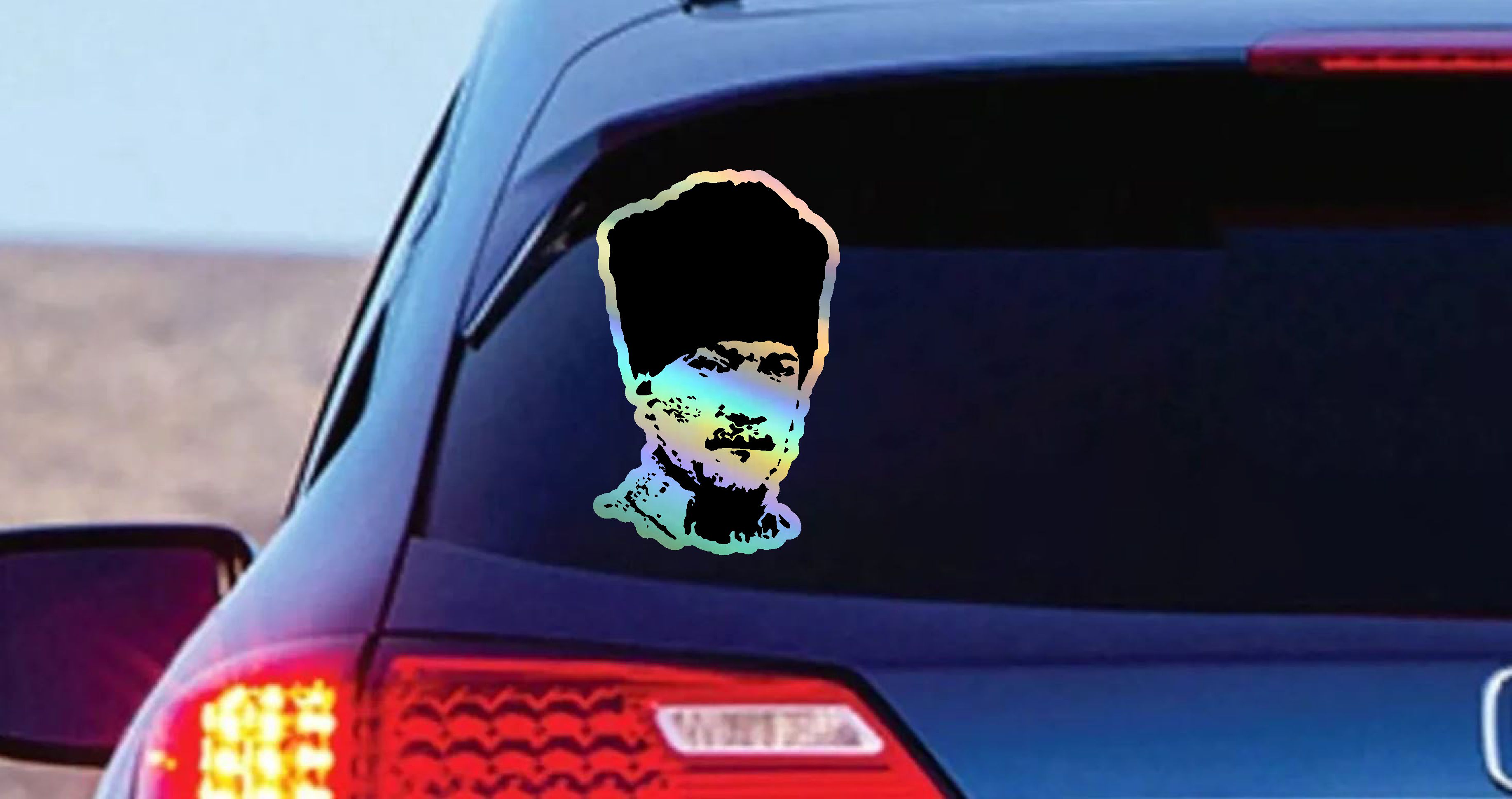 Hologramlı Janjanlı Atatürk Si̇lüet Sti̇cker - Araba Oto Motosi̇klet Karavan Sti̇cker 03006 8X5 Cm 