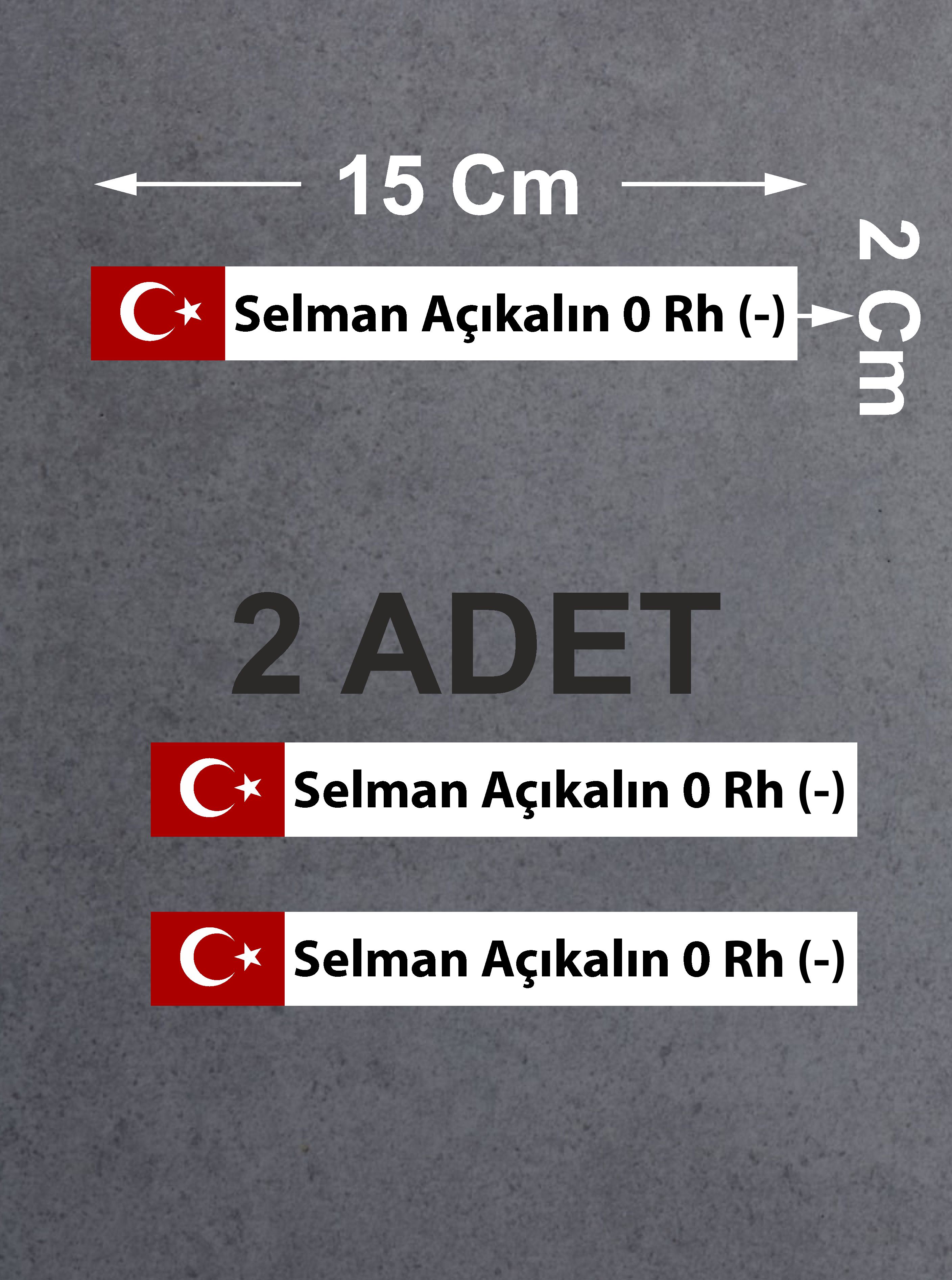 Kan Grubu Sti̇cker, Türk Bayraklı Kan Grubu Sti̇cker, Araba Oto Motosi̇klet Karavan Sti̇cker 02523 12X1,5 Cm 