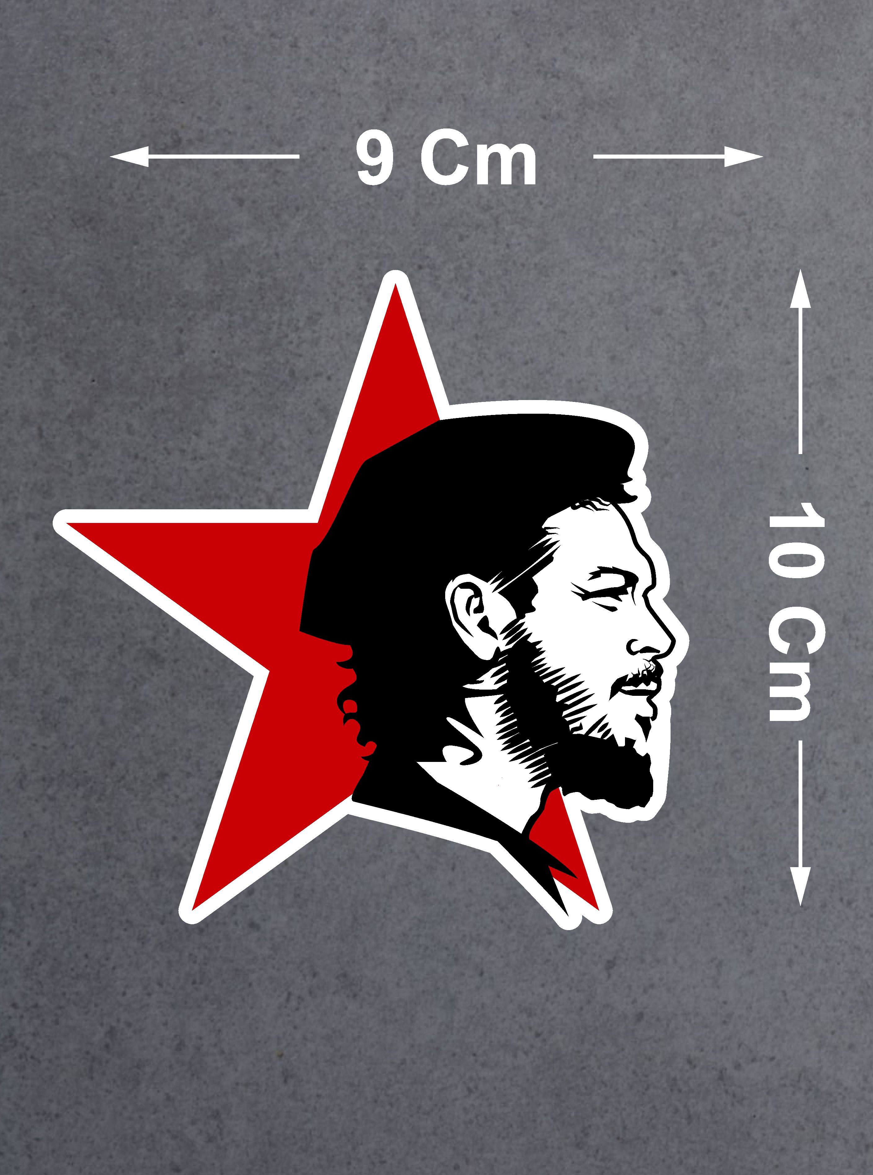 Che Guevara Sticker - Araba Oto Motosiklet Karavan Cam Sticker - 00091 10X9 Cm 