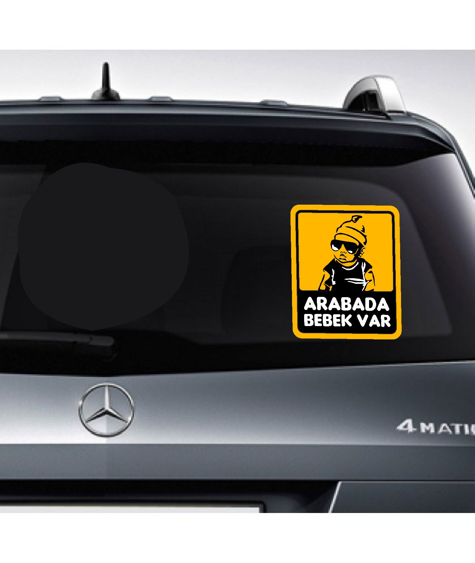 Arabada Bebek Var Sti̇cker, Araba Oto Motosi̇klet Karavan Sti̇cker 00650 20X16 Cm 