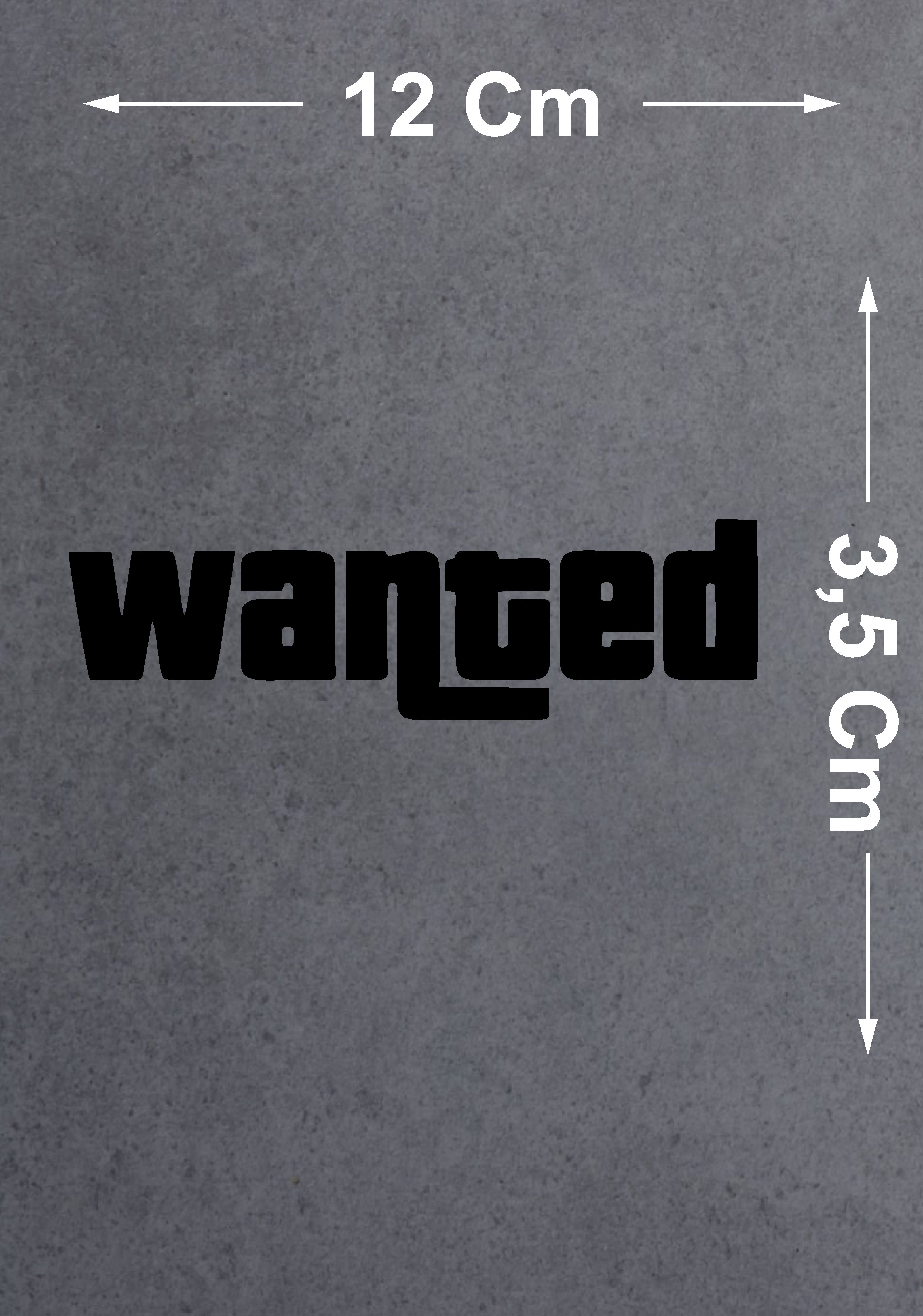 Wanted Sti̇cker - Araba Oto Motosi̇klet Cam Sti̇cker - 00103 50X14 Cm 