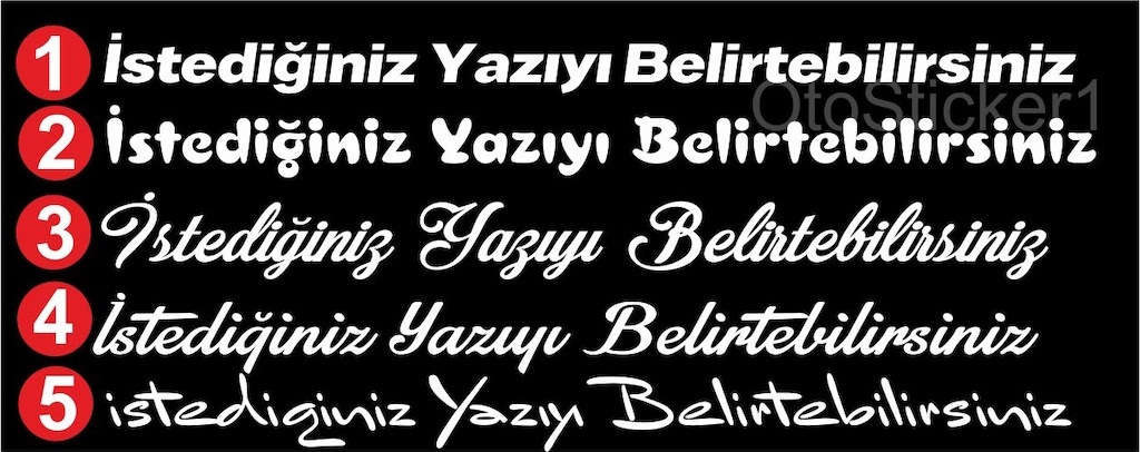 Oto Sti̇cker Arka Cam Söz Özel Yazı Sti̇ckeri̇ Büyük Cam Yazısı Beyaz-112X10Cm-1