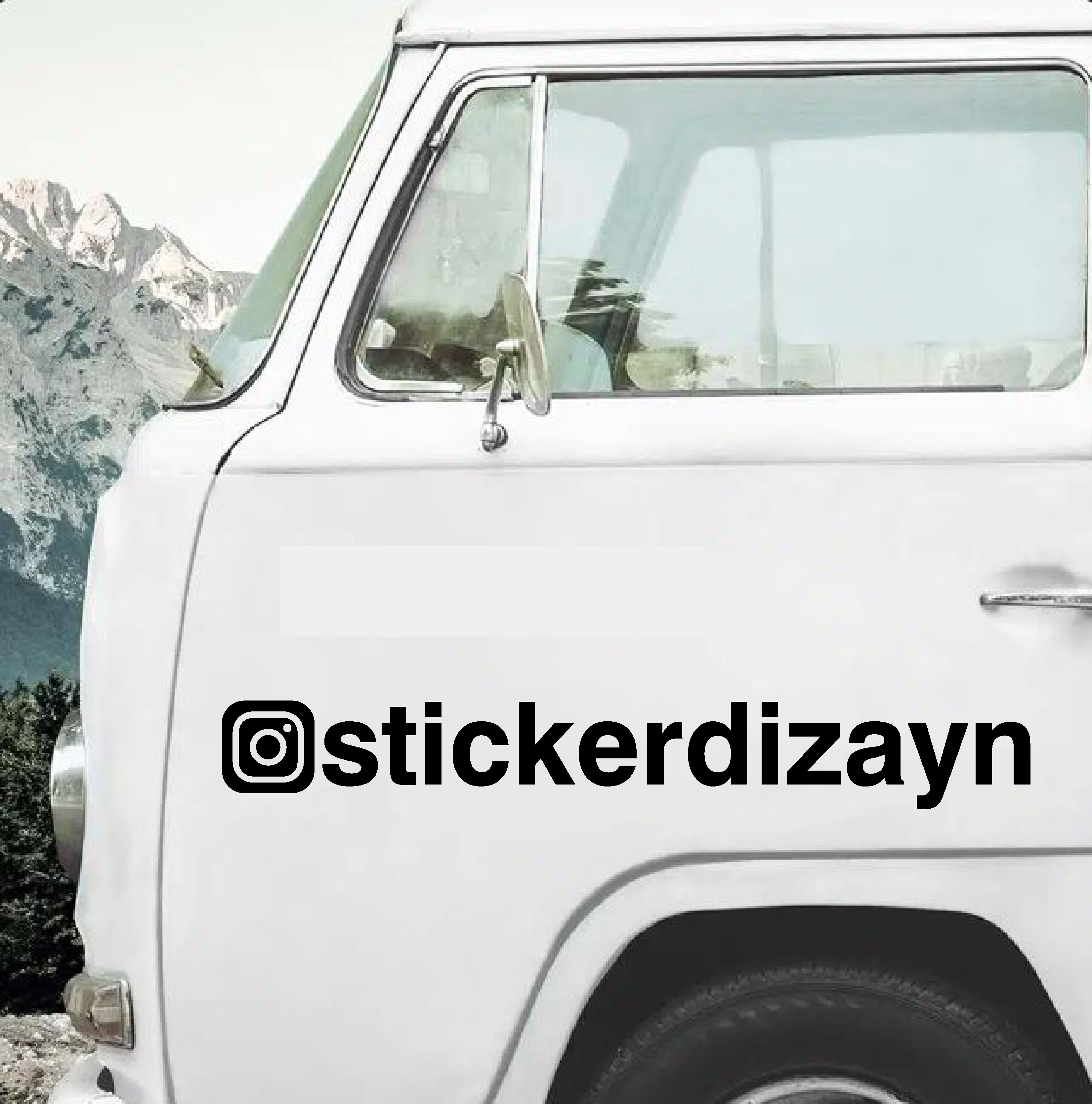 İnstagram Ki̇şi̇ye Özel Sosyal Medya Instagram Araba Oto Motosi̇klet Sti̇cker 00926 50 Cm 