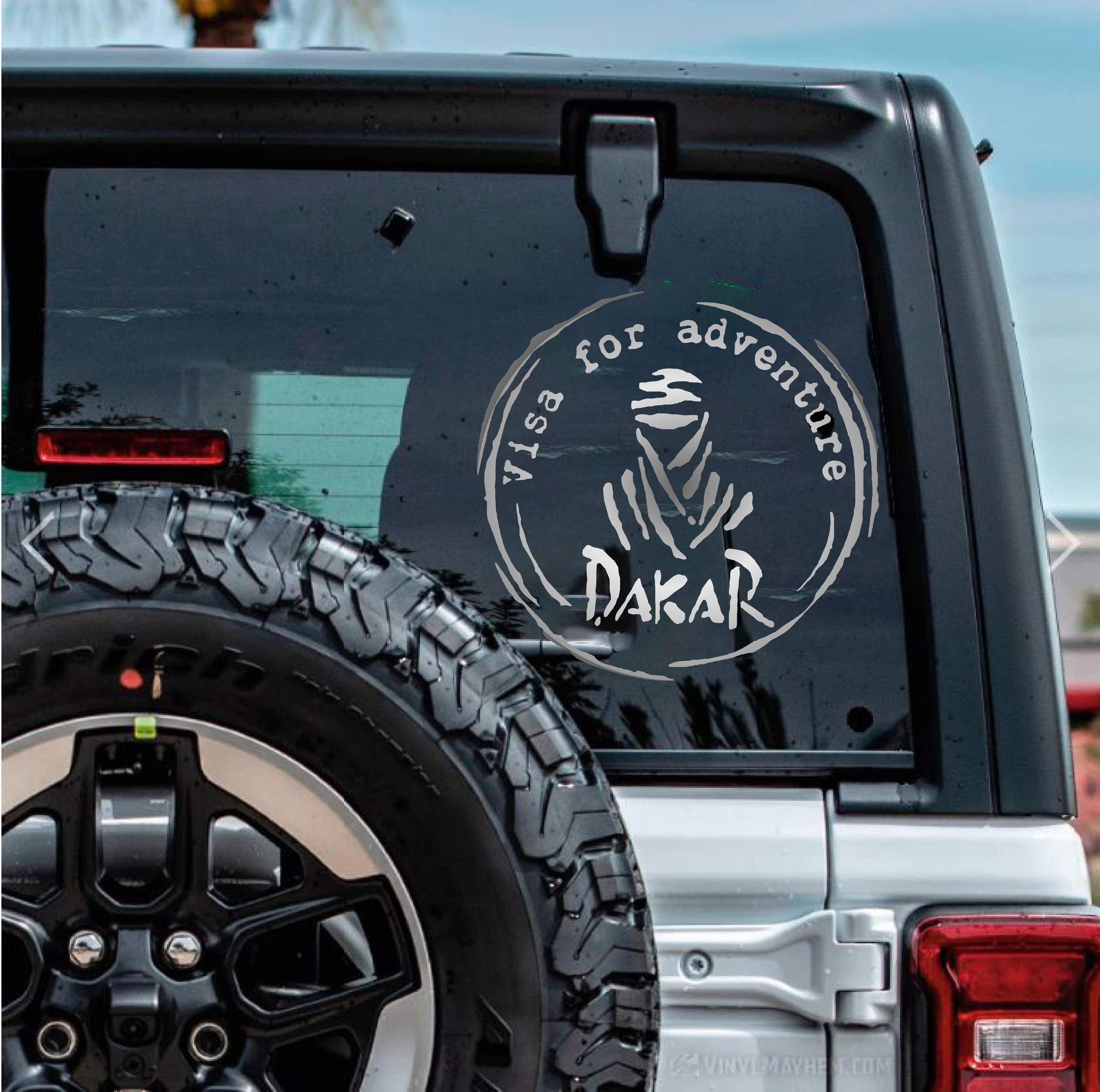 Dakar Adventure Sti̇cker - 4X4 Off Road Kamp Adventure Sti̇cker - Araba Oto Motosi̇klet Karavan Cam Sti̇cker - 00079 15X15 Cm 