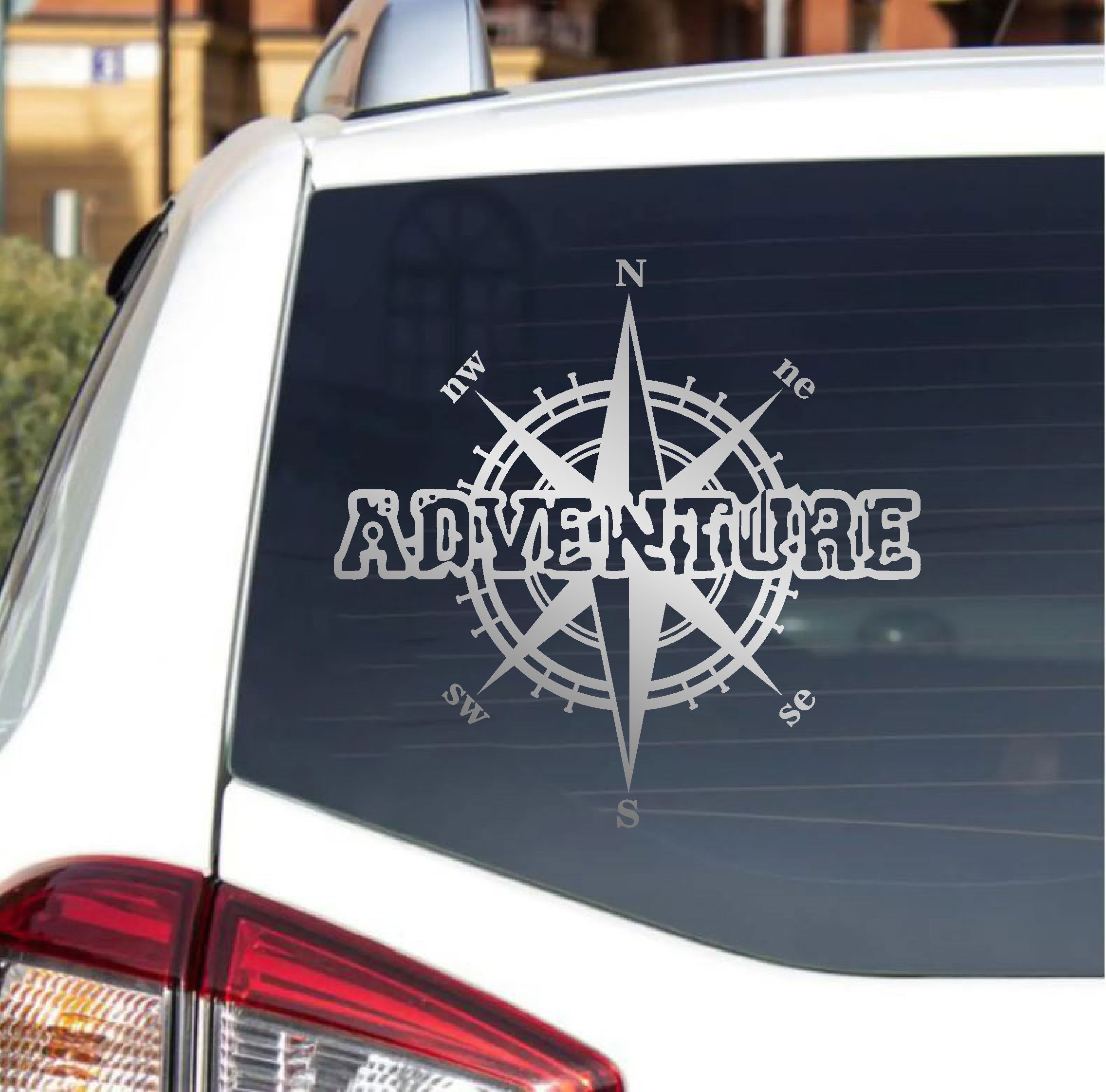 Pusula Ve Adventure Sti̇cker - Araba Oto Karavan Motosi̇klet Cam Sti̇cker - 00052 20X19 Cm 