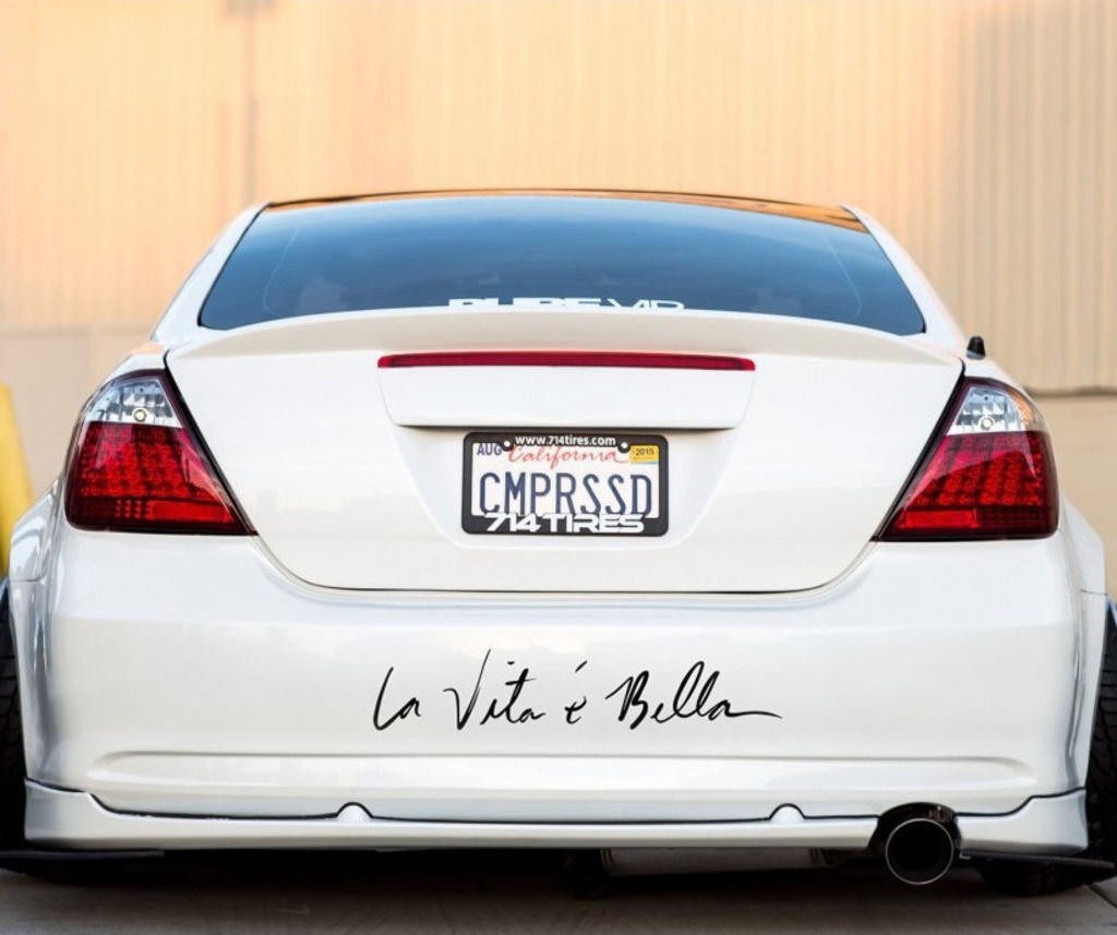 Hayat Güzeldi̇r, La Vi̇ta E Bella Oto Modi̇fi̇ye Araba Sti̇cker 25 X 5 Cm