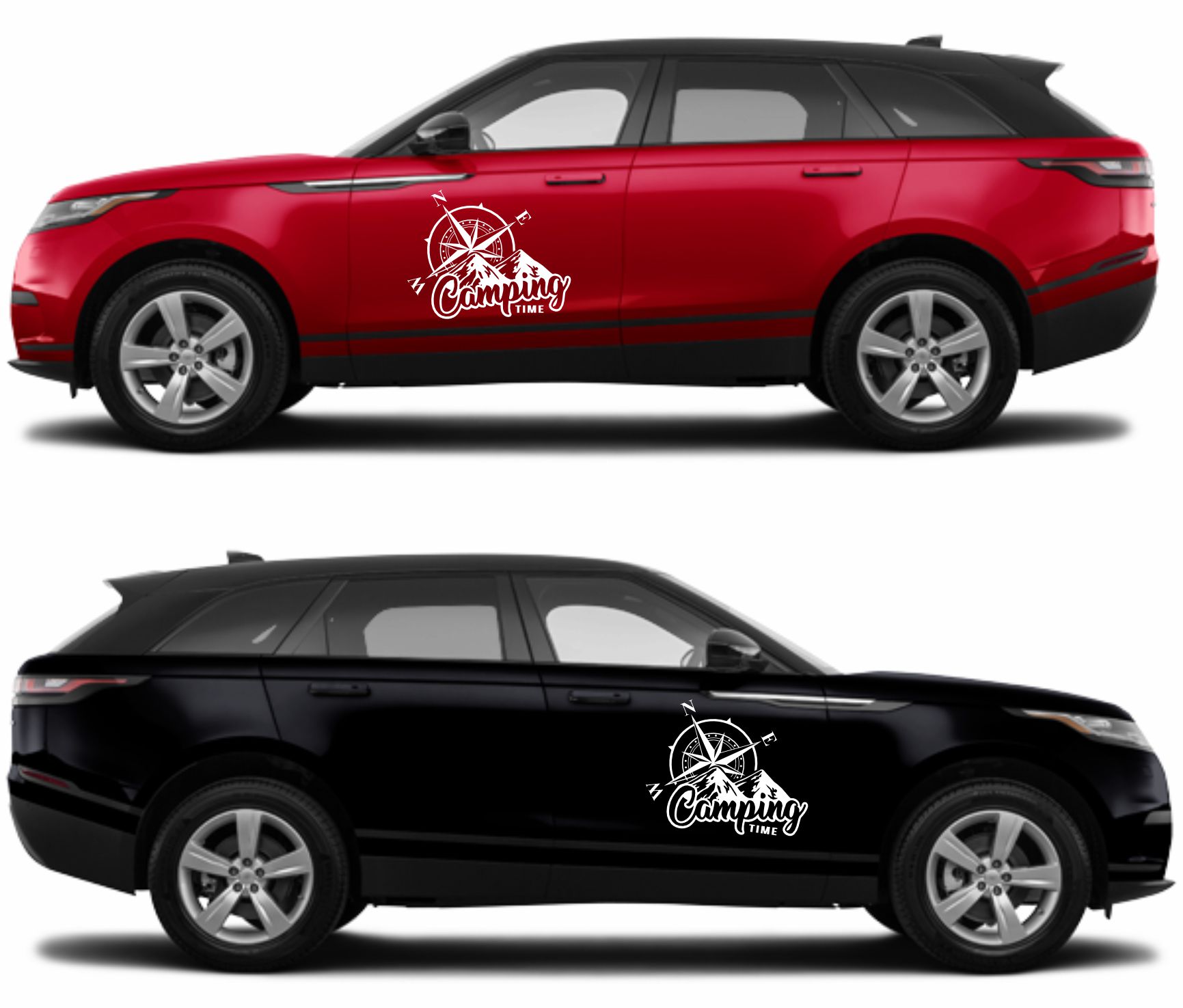Kamp Ve Pusula Sti̇cker - 4X4 Off Road Adventure Sti̇cker - Araba Oto Motosi̇klet Karavan Cam Sti̇cker - 02166 25 Cm 