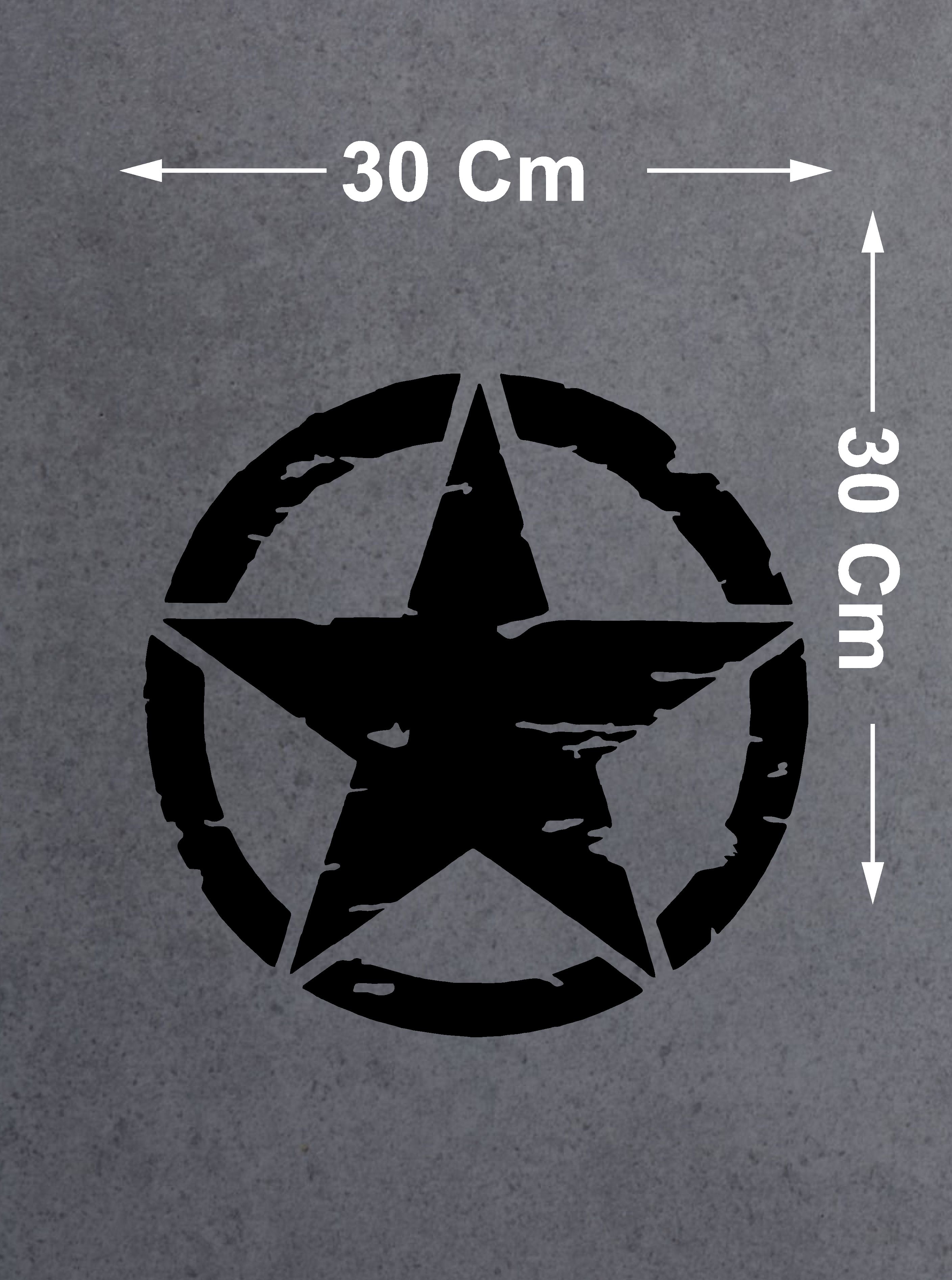 Askeri̇ Yıldız Army Star Sti̇cker - Off Road Pi̇ckup Kamp 4X4 Sti̇cker - Araba Oto Motosi̇klet Karavan Sti̇cker 00677 10X10 Cm 