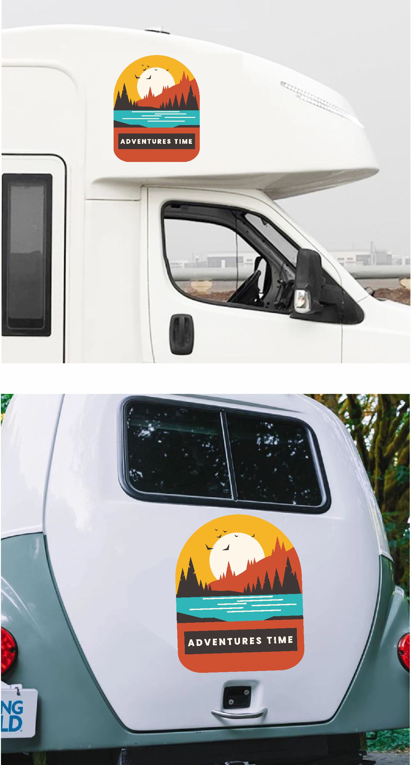 Kamp Ve Macera Sti̇cker - 4X4 Off Road Adventure Sti̇cker - Araba Oto Motosi̇klet Karavan Camsti̇cker - 00115 10X8 Cm 