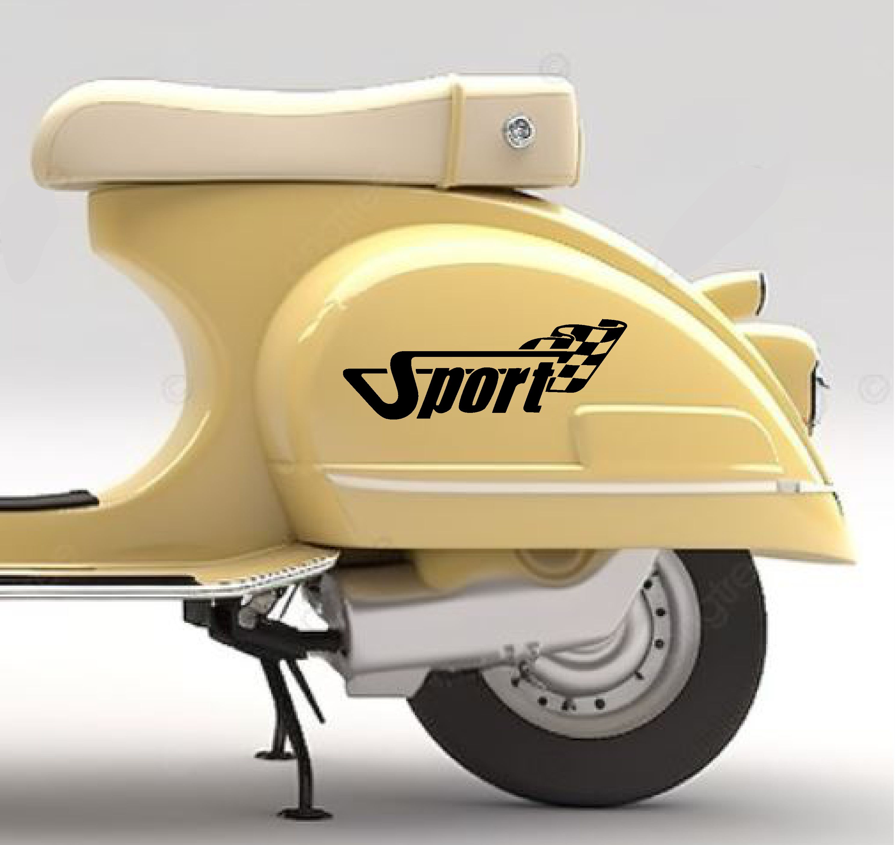 Sport 2 Adet Sti̇cker - Rally Raci̇ng Yarış Sti̇cker - Araba Oto Motosi̇klet Araç Sti̇cker 02508 40X14 Cm